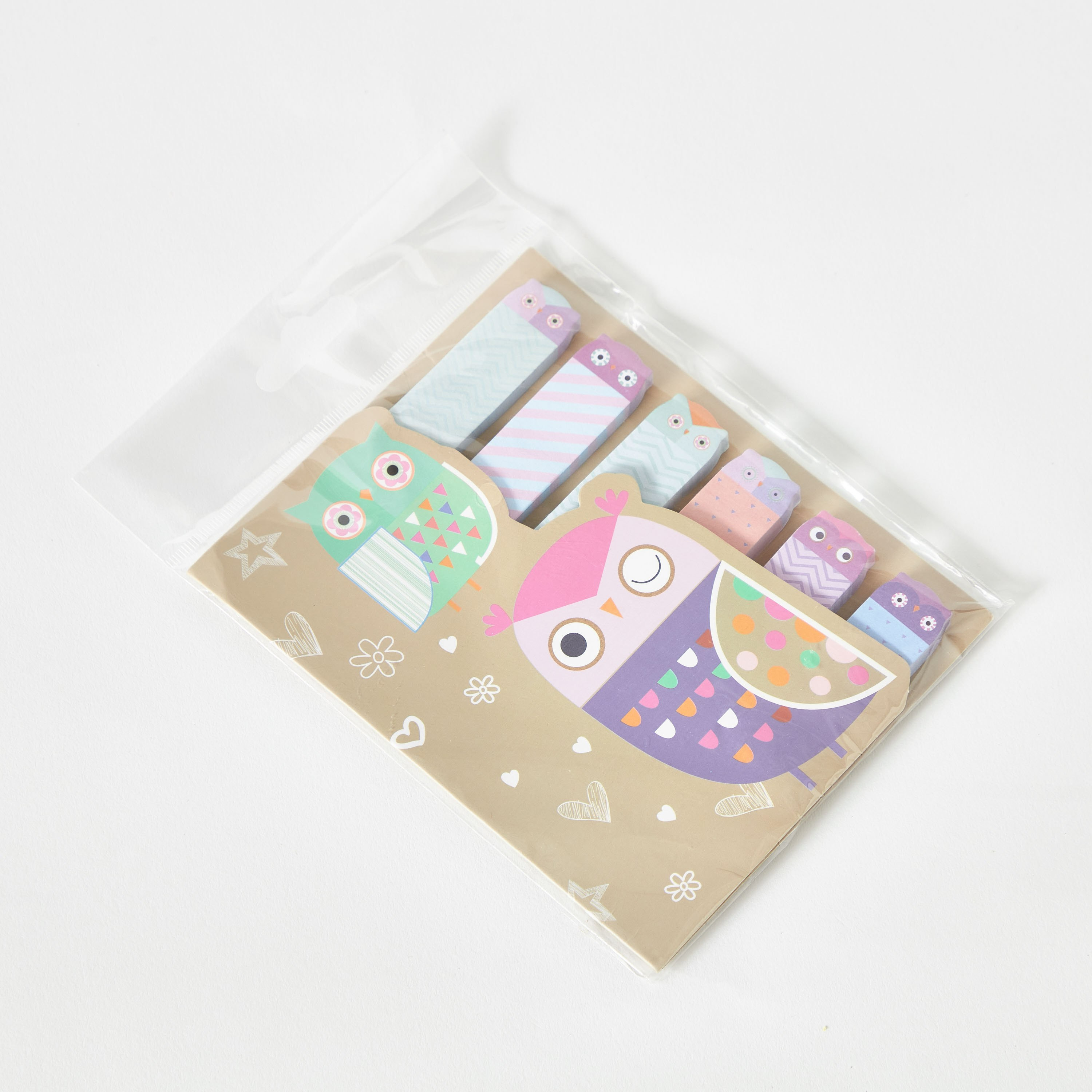طقم تابلات ملاحظات 6 قطع على شكل بومة - 15x12 سم-hbxkidsandyouth-playroom-stationery-image-4