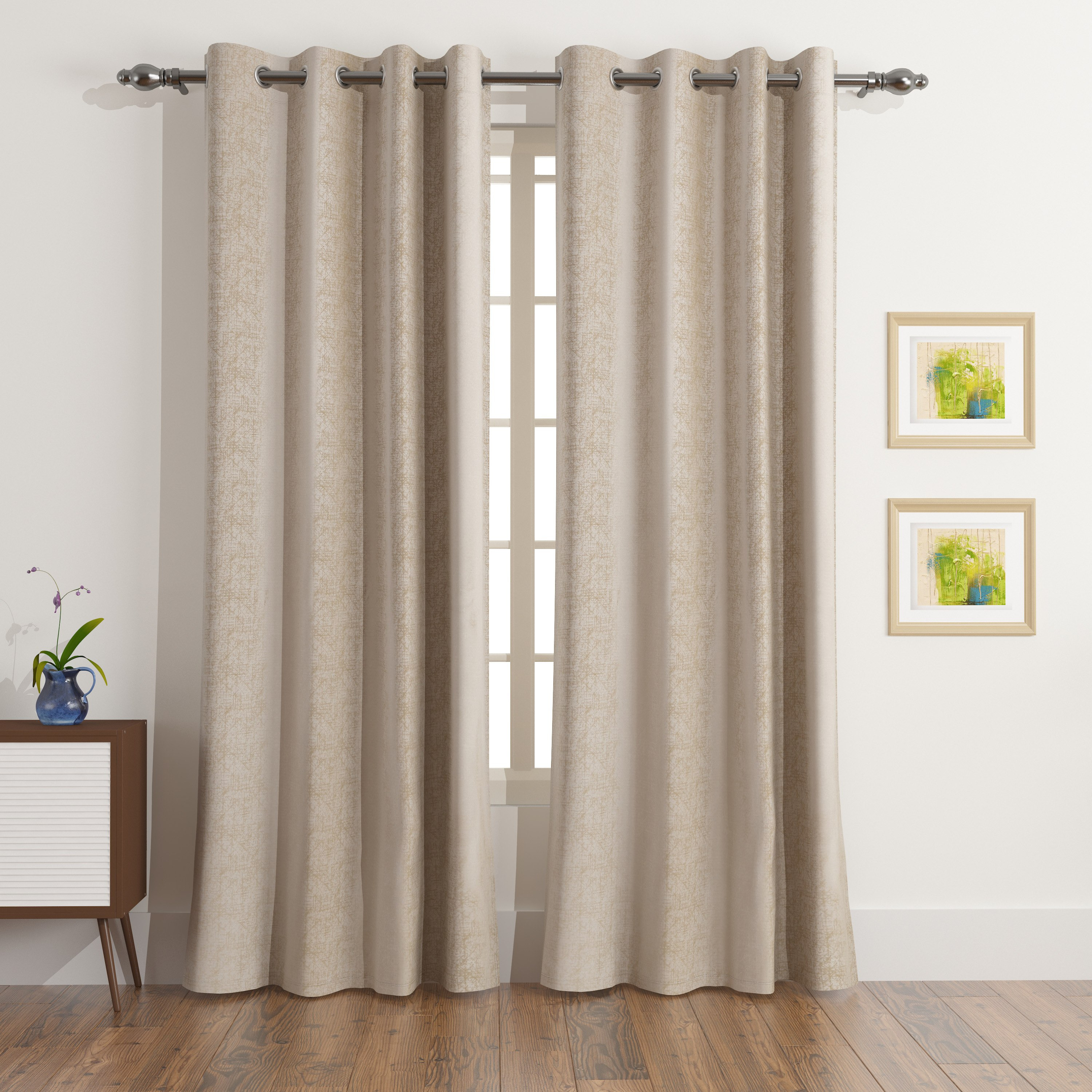 طقم ستائر جاكارد طويلة جدًا قطعتين أفايا من لشبونة - 140x300 سم-hbxhomeware-hbxdecorandfurnishings-image-1