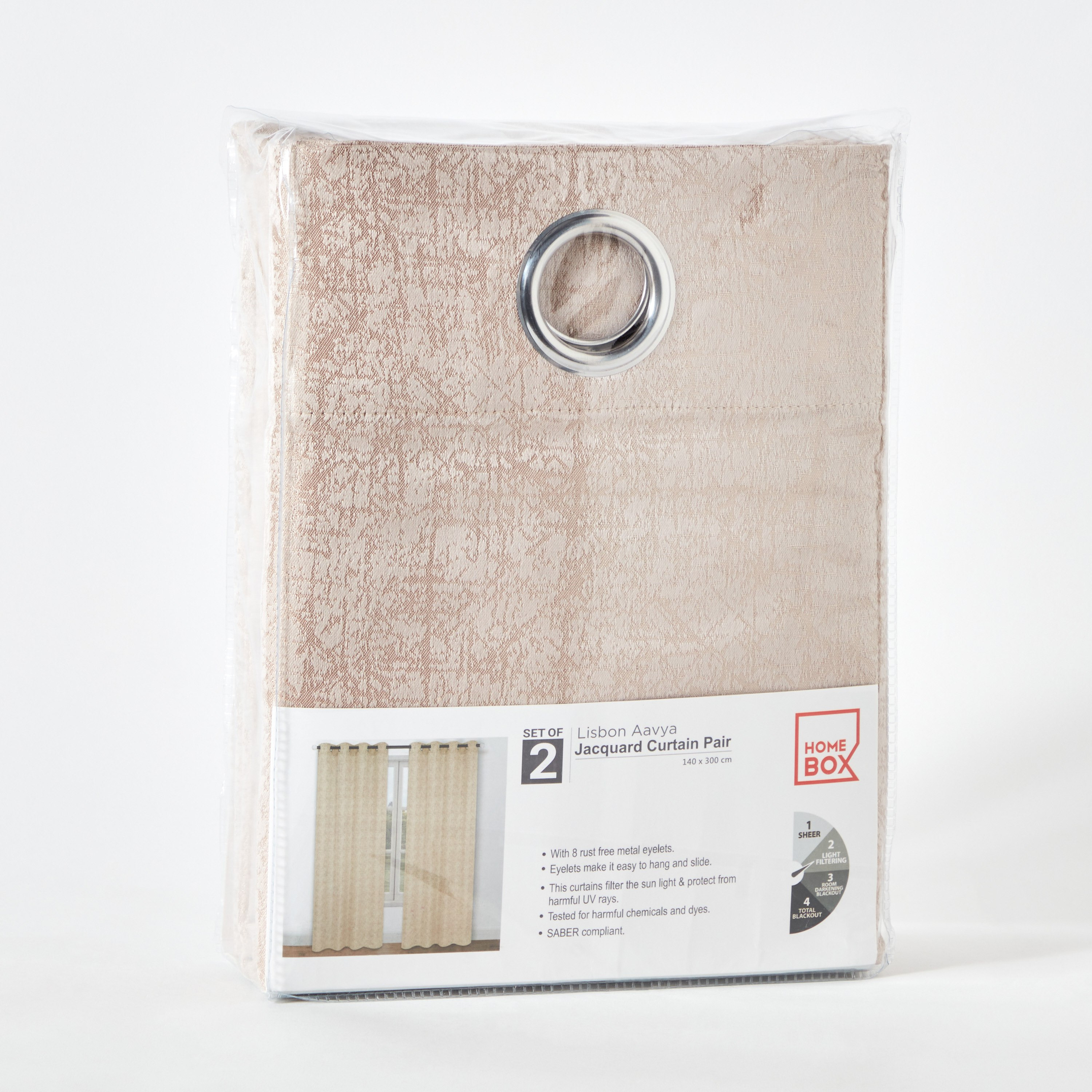 طقم ستائر جاكارد طويلة جدًا قطعتين أفايا من لشبونة - 140x300 سم-hbxhomeware-hbxdecorandfurnishings-image-4