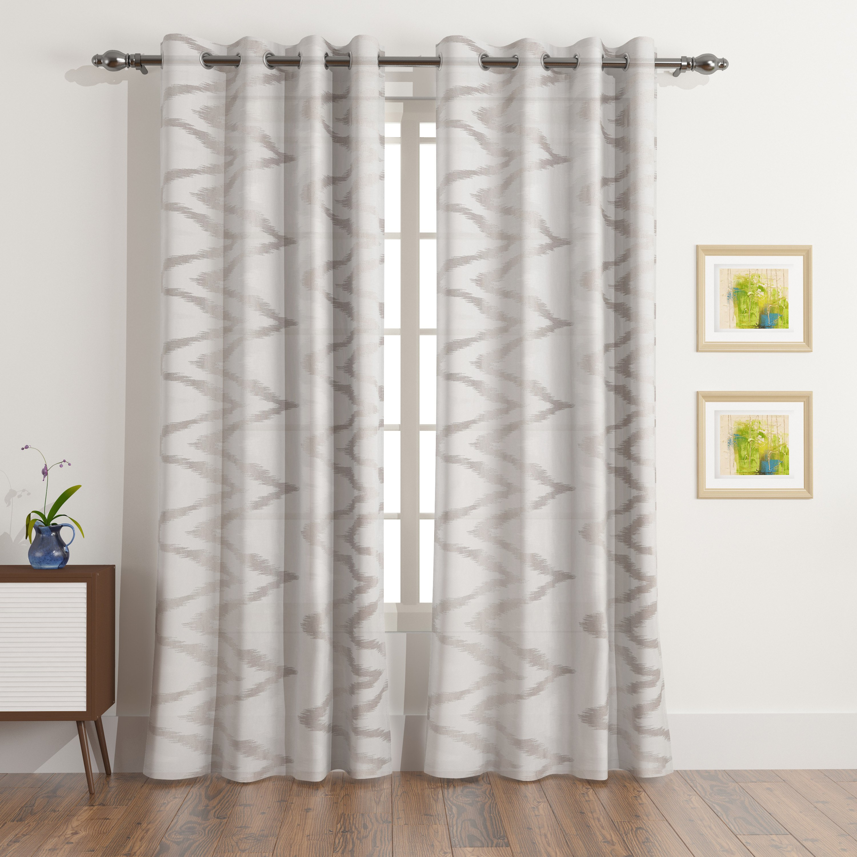Braxton Aara Eera 2-Piece Textured Sheer Extra Long Curtain Set - 140x300 cm-PROMO_HB_AE_B1G1_250925-image-1