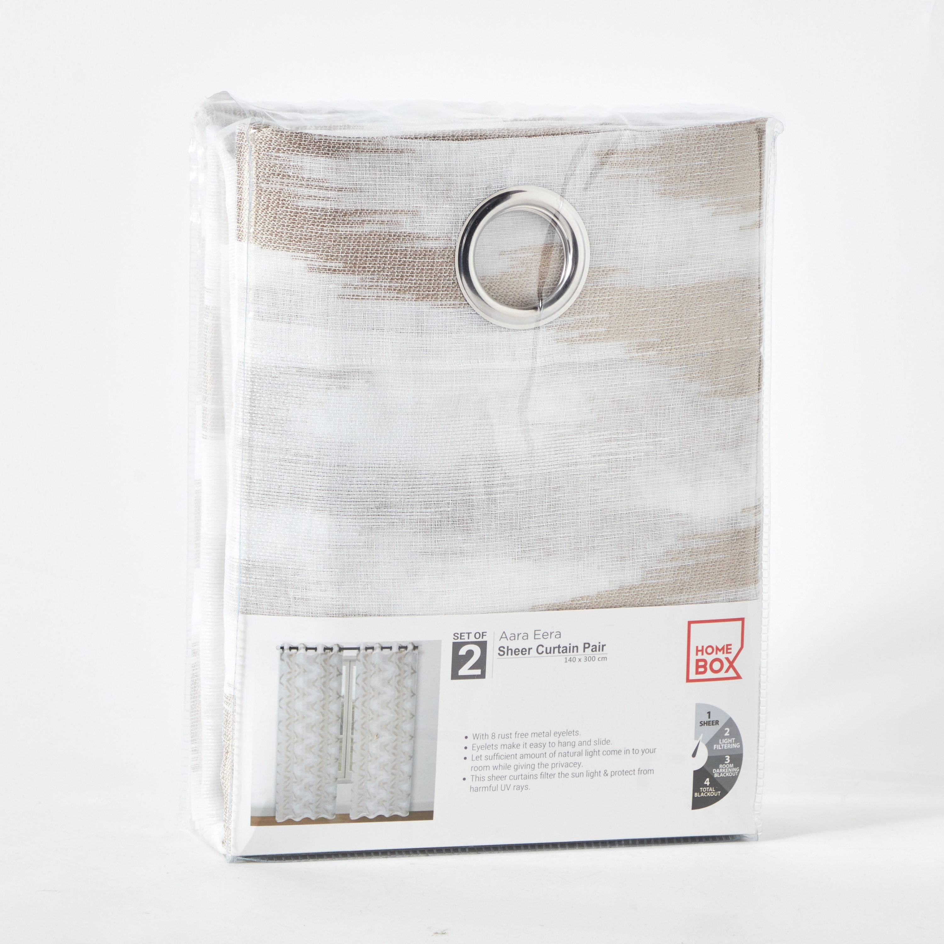 Braxton Aara Eera 2-Piece Textured Sheer Extra Long Curtain Set - 140x300 cm-PROMO_HB_AE_B1G1_250925-image-4