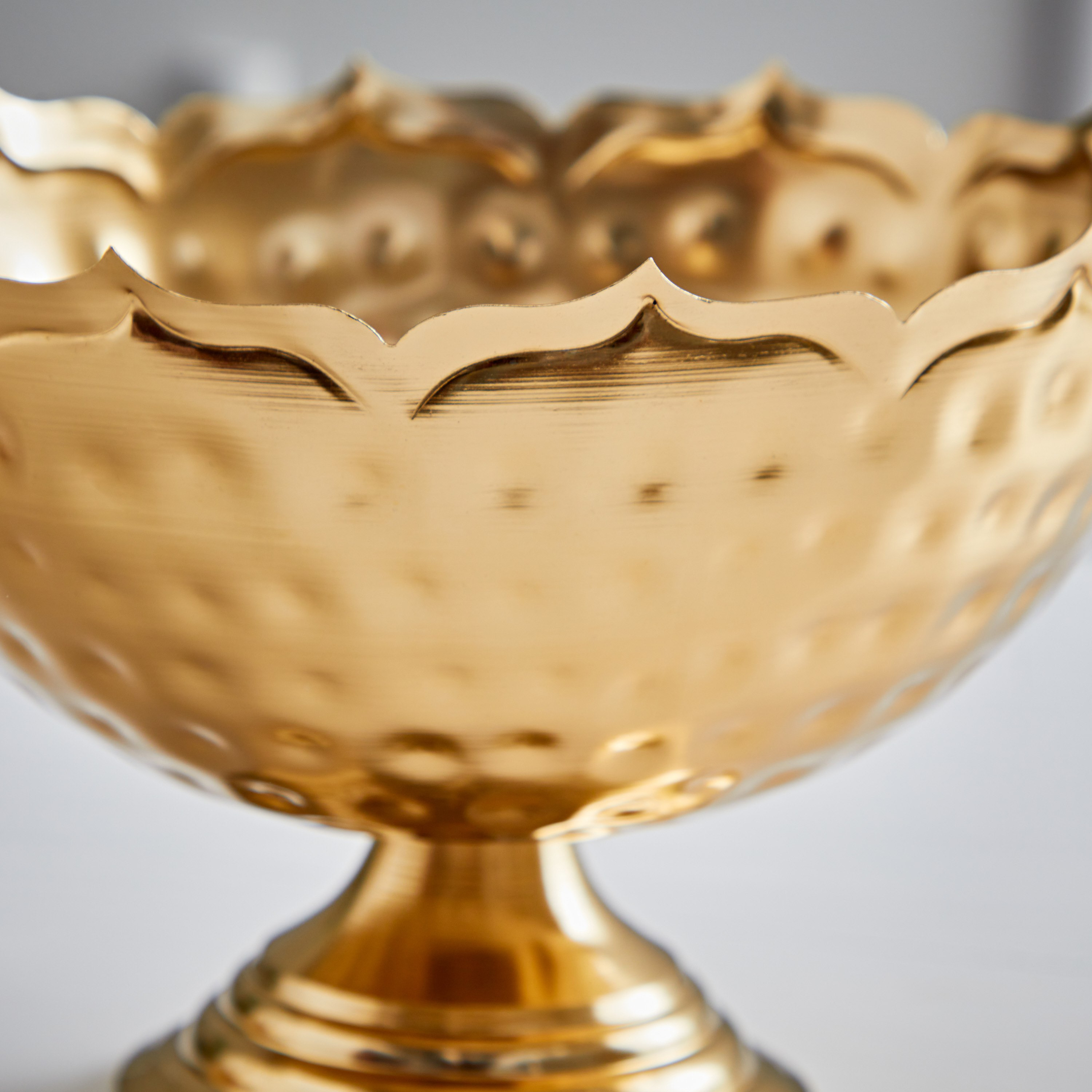 Kyra Metal Hammered Decorative Bowl - 27.4x27x17 cm-hbxdecorandfurnishings-homeaccessories-bowls-image-4