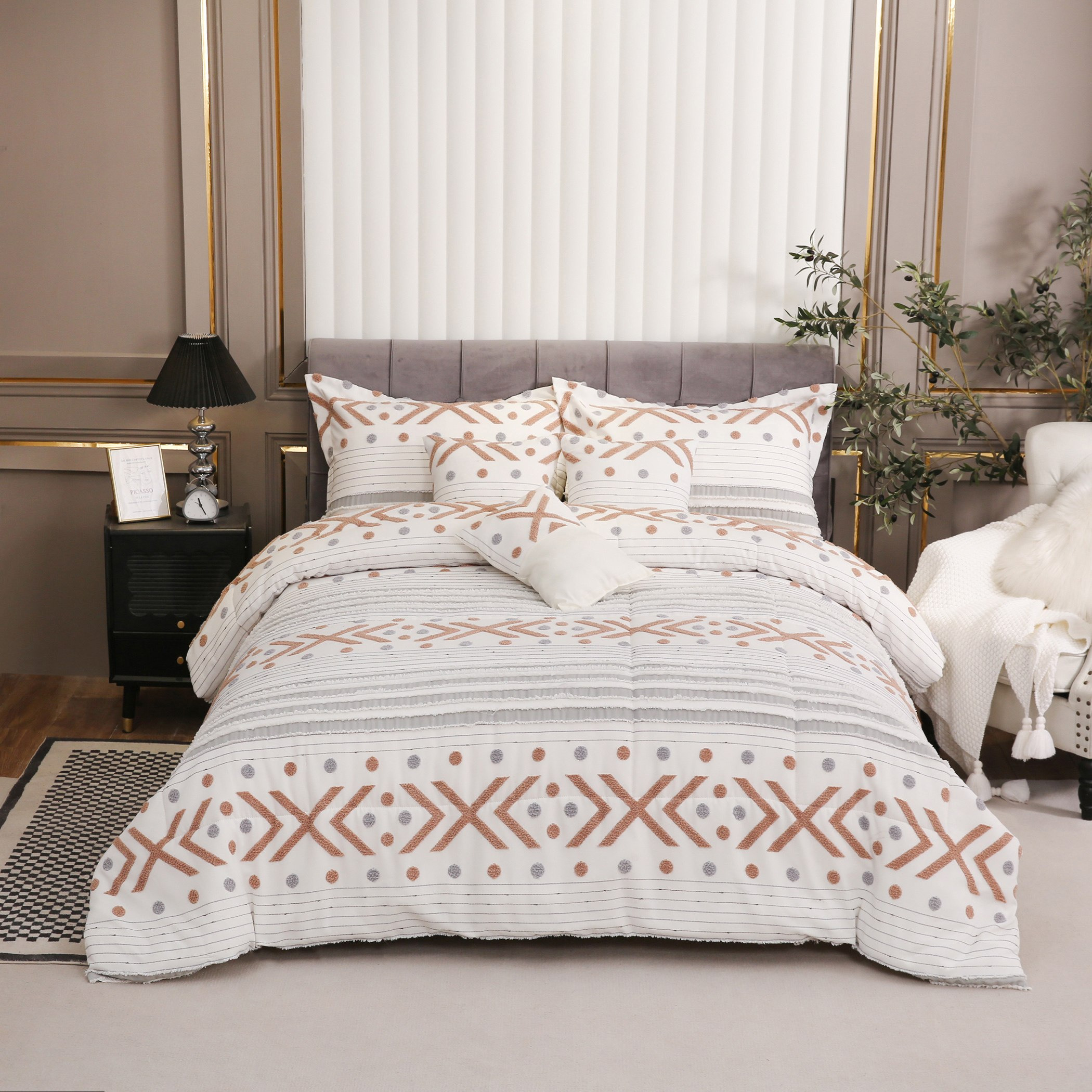 طقم لحاف كينج جاكارد 7 قطع من مرسين - 220x240 سم-hbxhomeware-hbxdecorandfurnishings-image-2