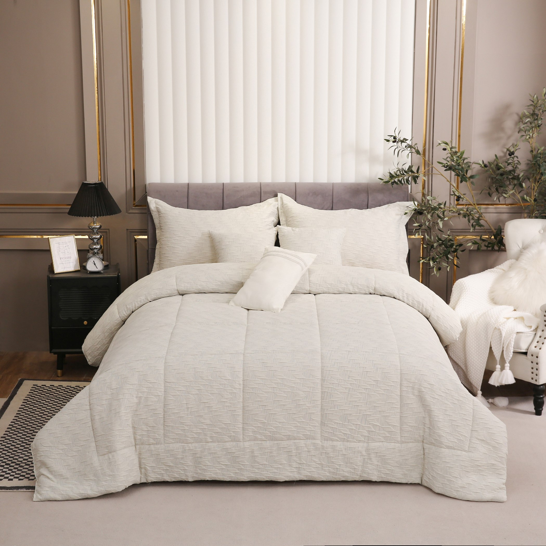 طقم لحاف كينج جاكارد 7 قطع من فان - 220x240 سم-hbxhomeware-hbxdecorandfurnishings-image-2