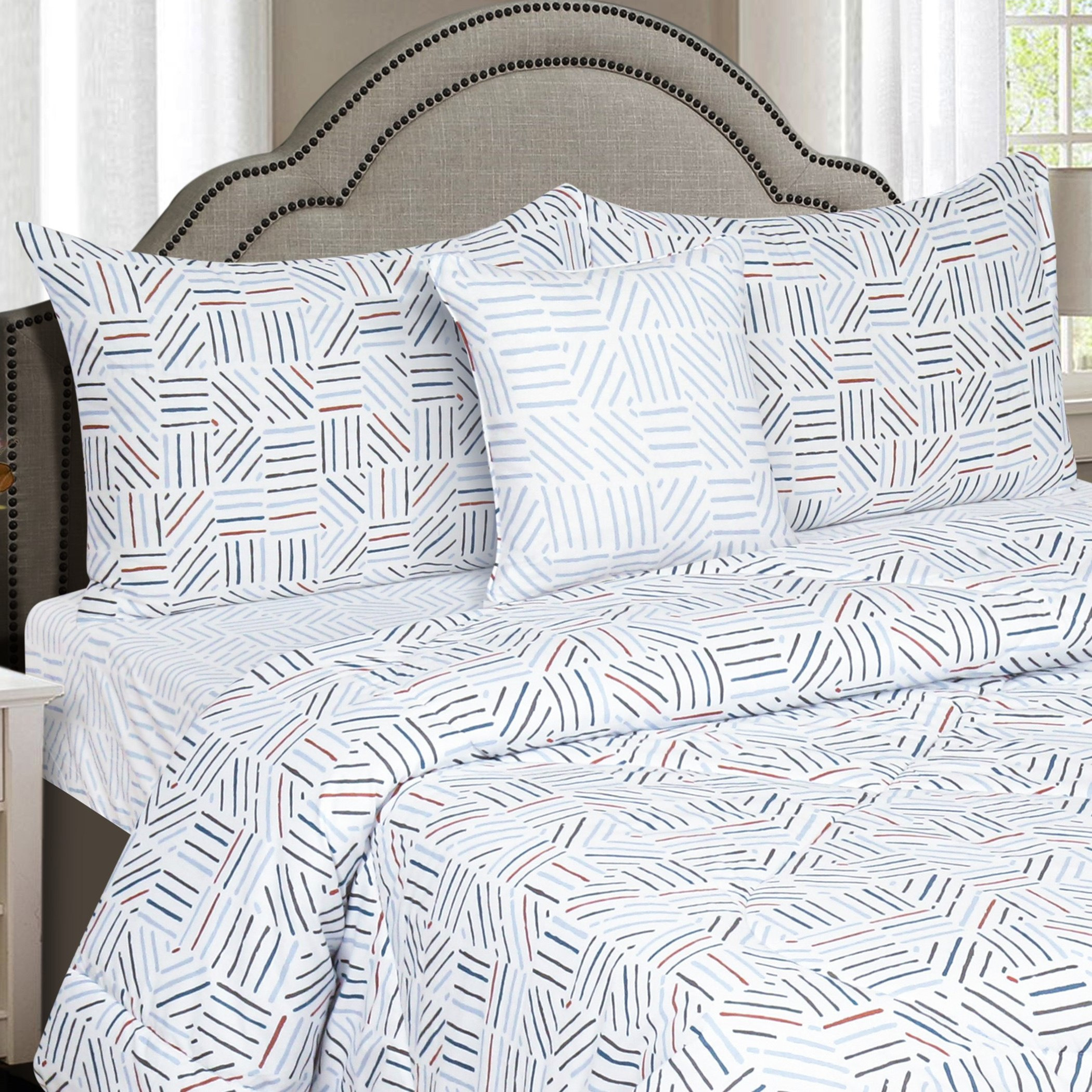 طقم لحاف قطن مزدوج 5 قطع بطبعات سيناكي من ماديسون- 160x220 سم-hbxkidsandyouth-beddingandfurnishings-comfortersets-image-2