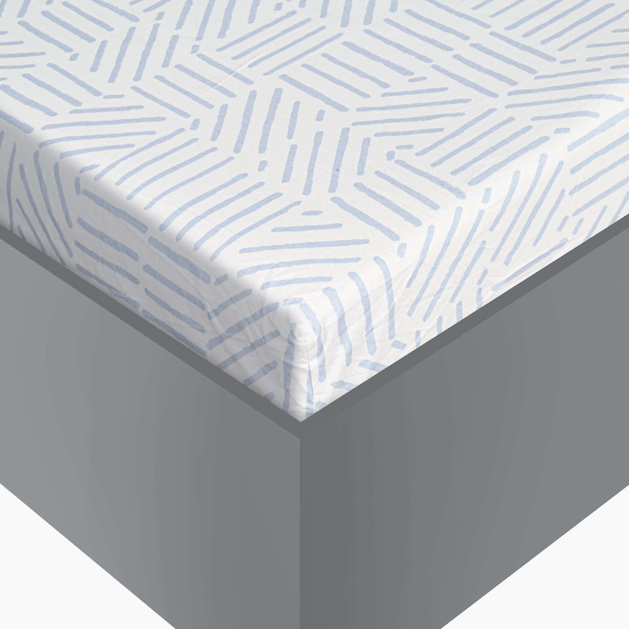 شرشف مطّاطي قطن كوين بطبعات سيناكي من ماديسون - 150x200+25 سم-hbxhomeware-hbxbedroom-image-1