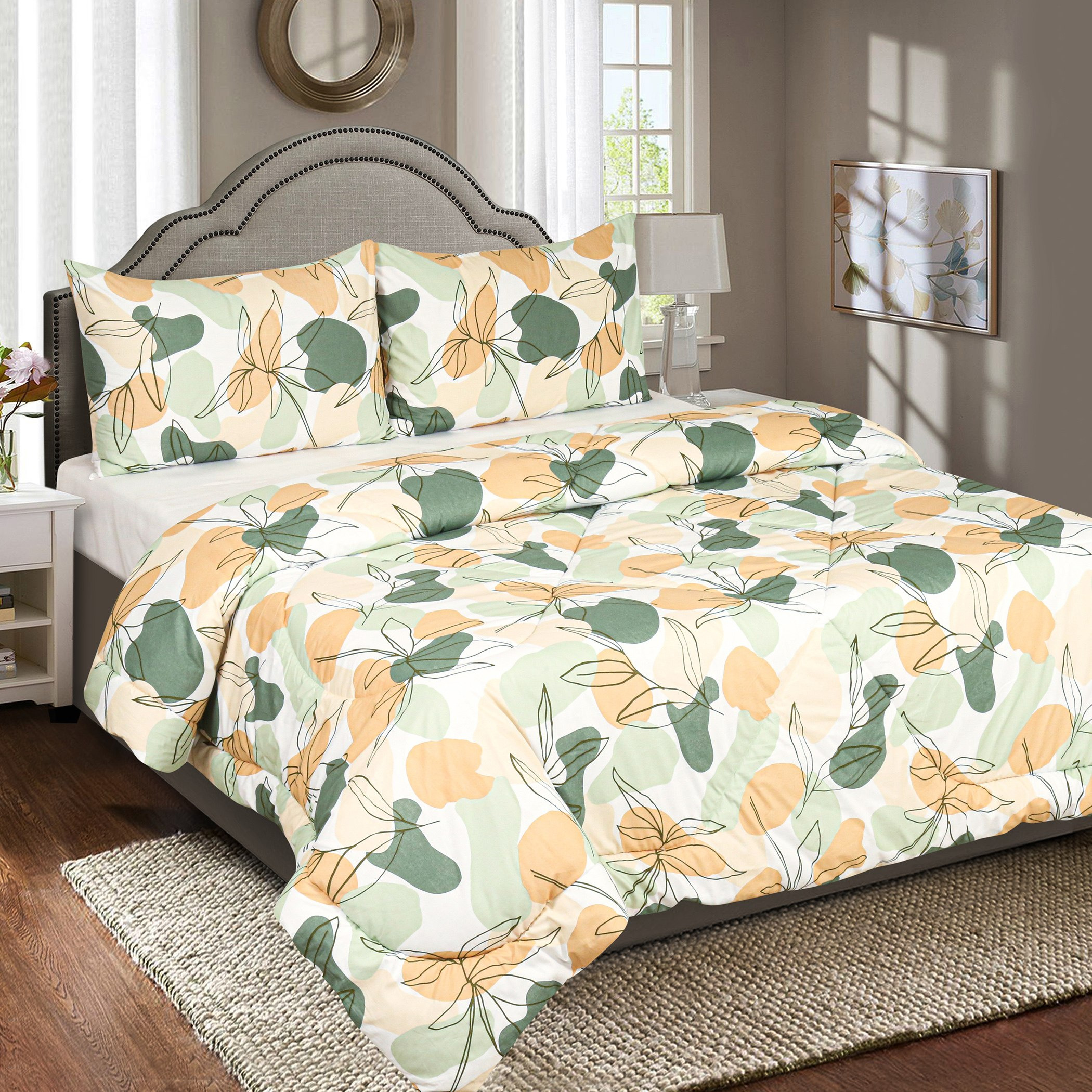 طقم لحاف توين 144 خيط قطن بطبعات 3 قطع أوني من ماديسون - 160x220 سم-hbxkidsandyouth-beddingandfurnishings-comfortersets-image-1