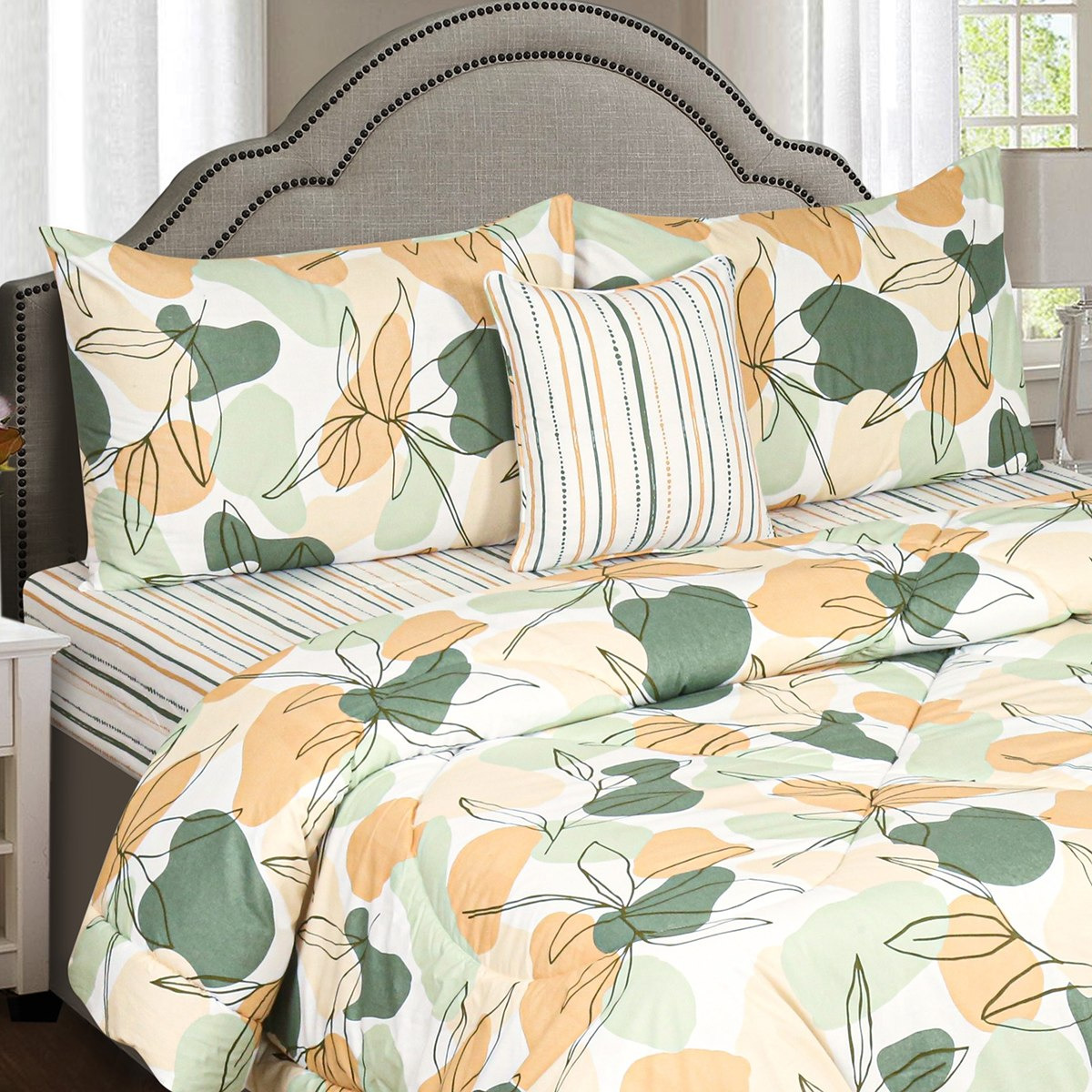 طقم لحاف بايب توين قطن 144 خيط 5 قطع بطبعات أوني من ماديسون - 160x220 سم-hbxkidsandyouth-beddingandfurnishings-comfortersets-image-2
