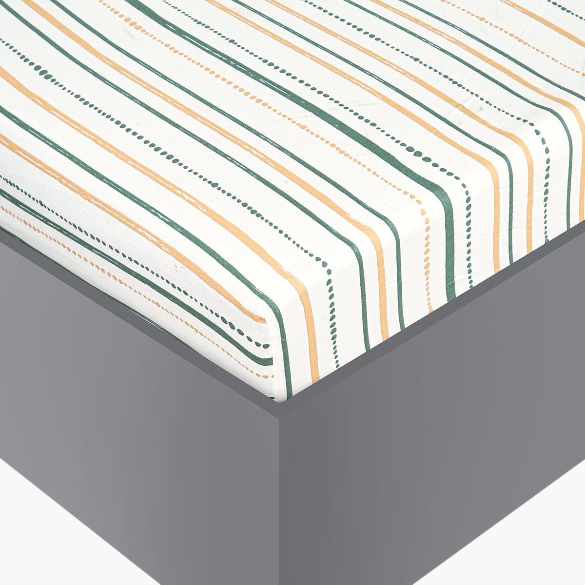 Madison Oni Super King Printed Cotton Fitted Sheet - 200x200+25 cm-hbxhomeware-hbxbedroom-image-2