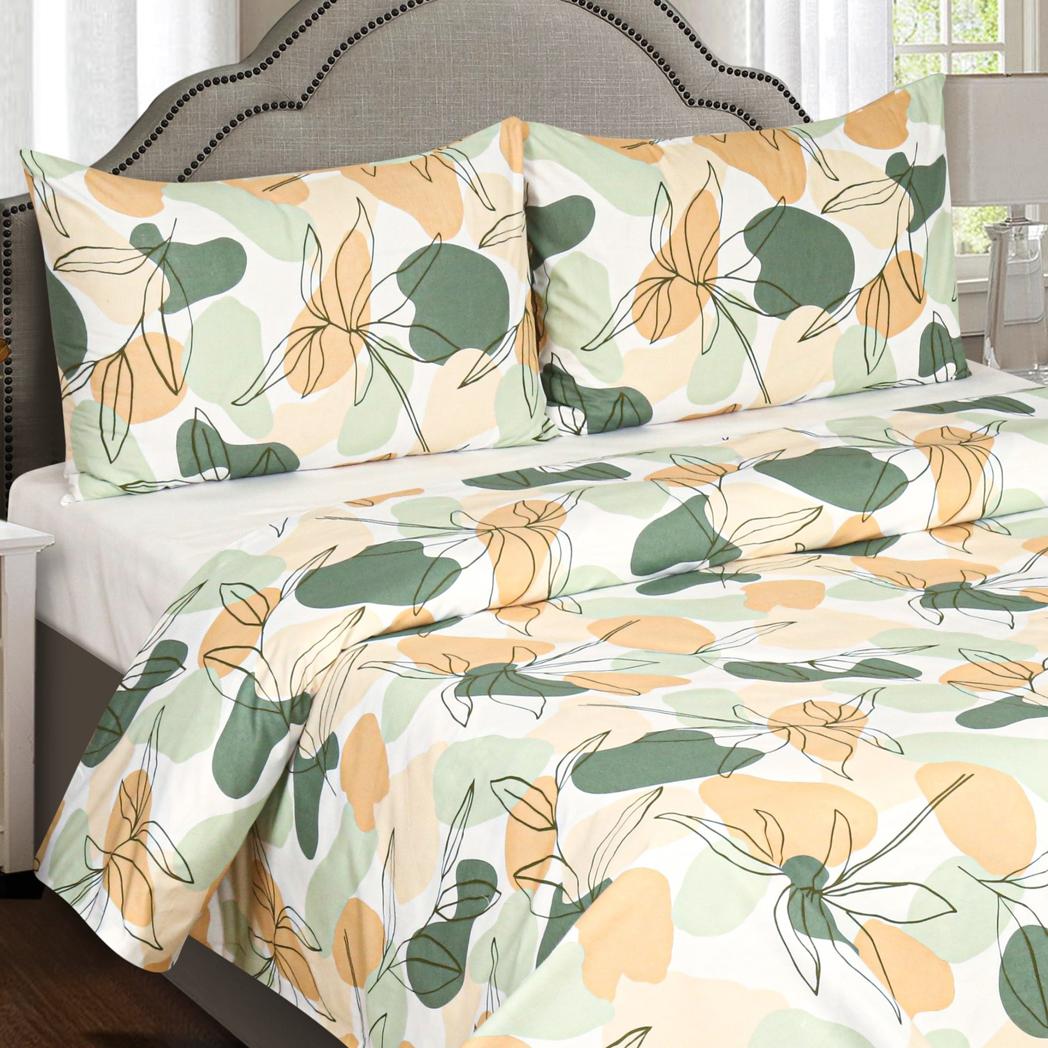 طقم غطاء لحاف كينج قطن بطبعات 3 قطع أوني من ماديسون - 220x220 سم-hbxhomeware-hbxdecorandfurnishings-image-2