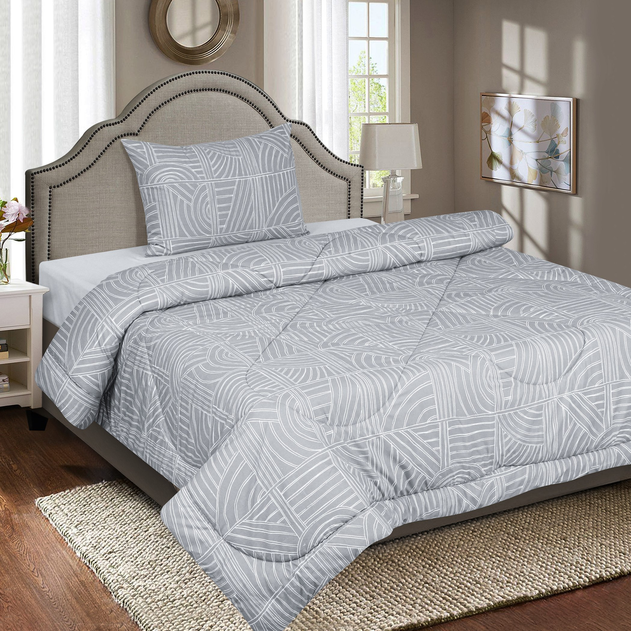 طقم لحاف قطن فردي بطبعات قطعتين تيلافي من أورورا - 135x220 سم-hbxkidsandyouth-beddingandfurnishings-comfortersets-image-1