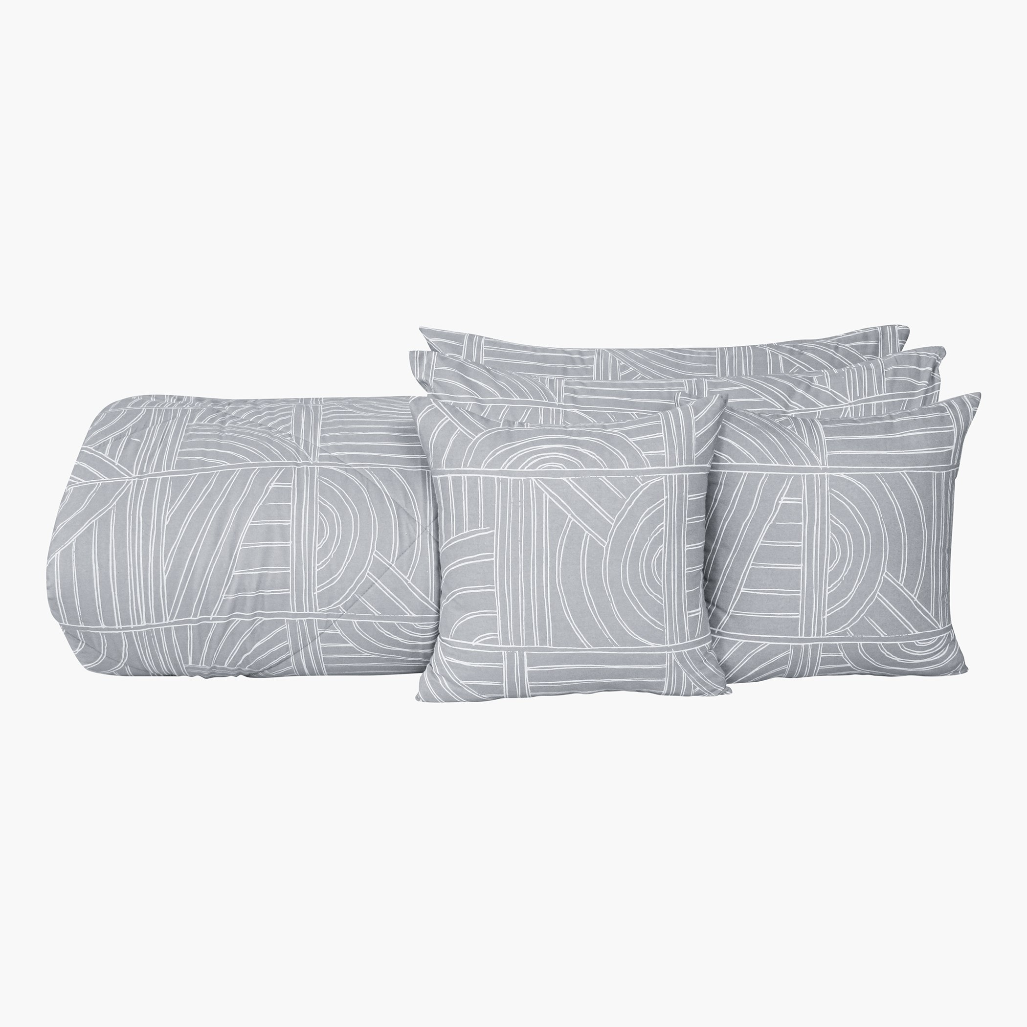 Aurora Telavi 5-Piece King Printed 124TC Cotton Comforter Set - 220x240 cm-hbxhomeware-hbxdecorandfurnishings-image-5