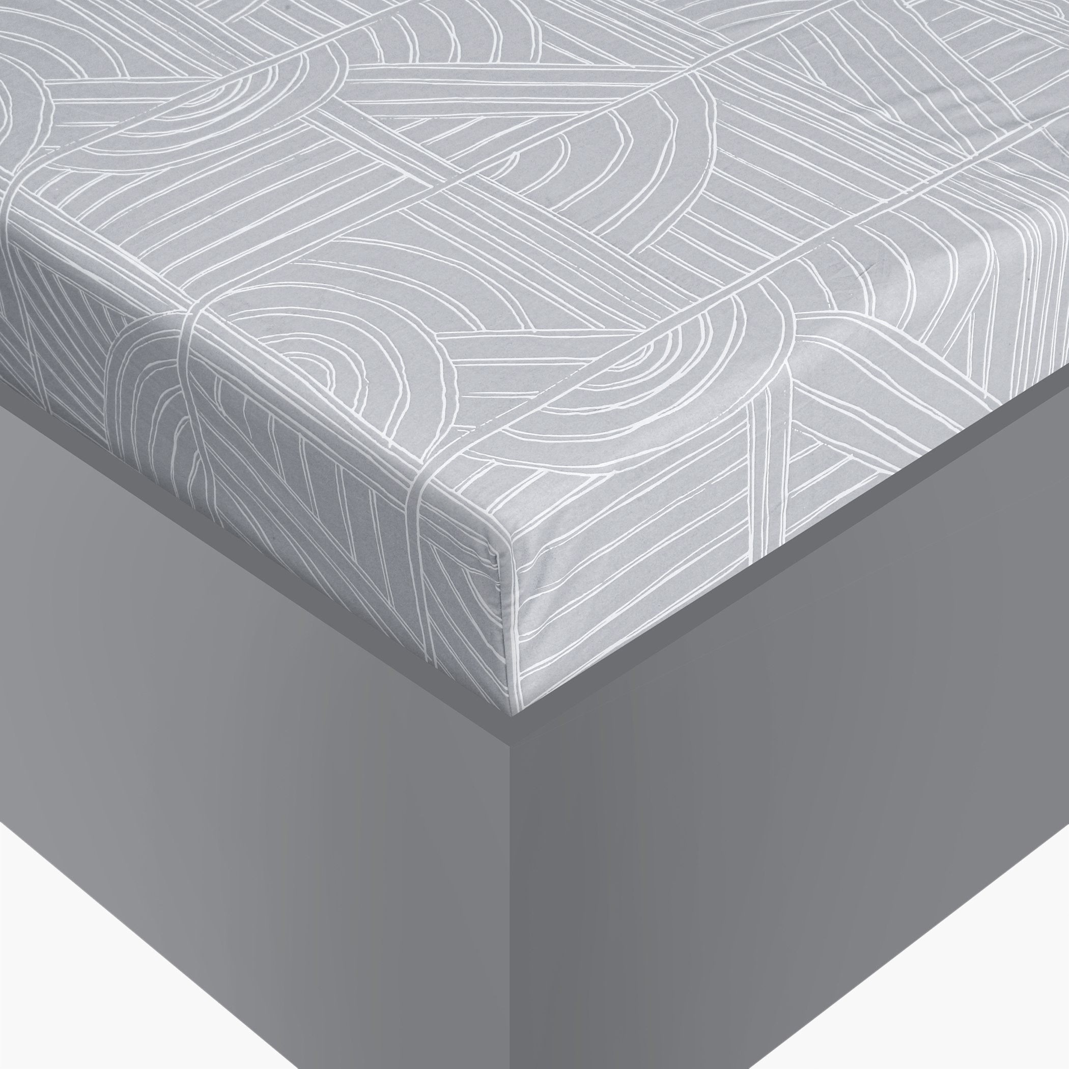 شرشف مطاطي فردي قطن 124 خيط بطبعات تيلافي من أورورا - 90x200+25 سم-hbxhomeware-hbxbedroom-image-2