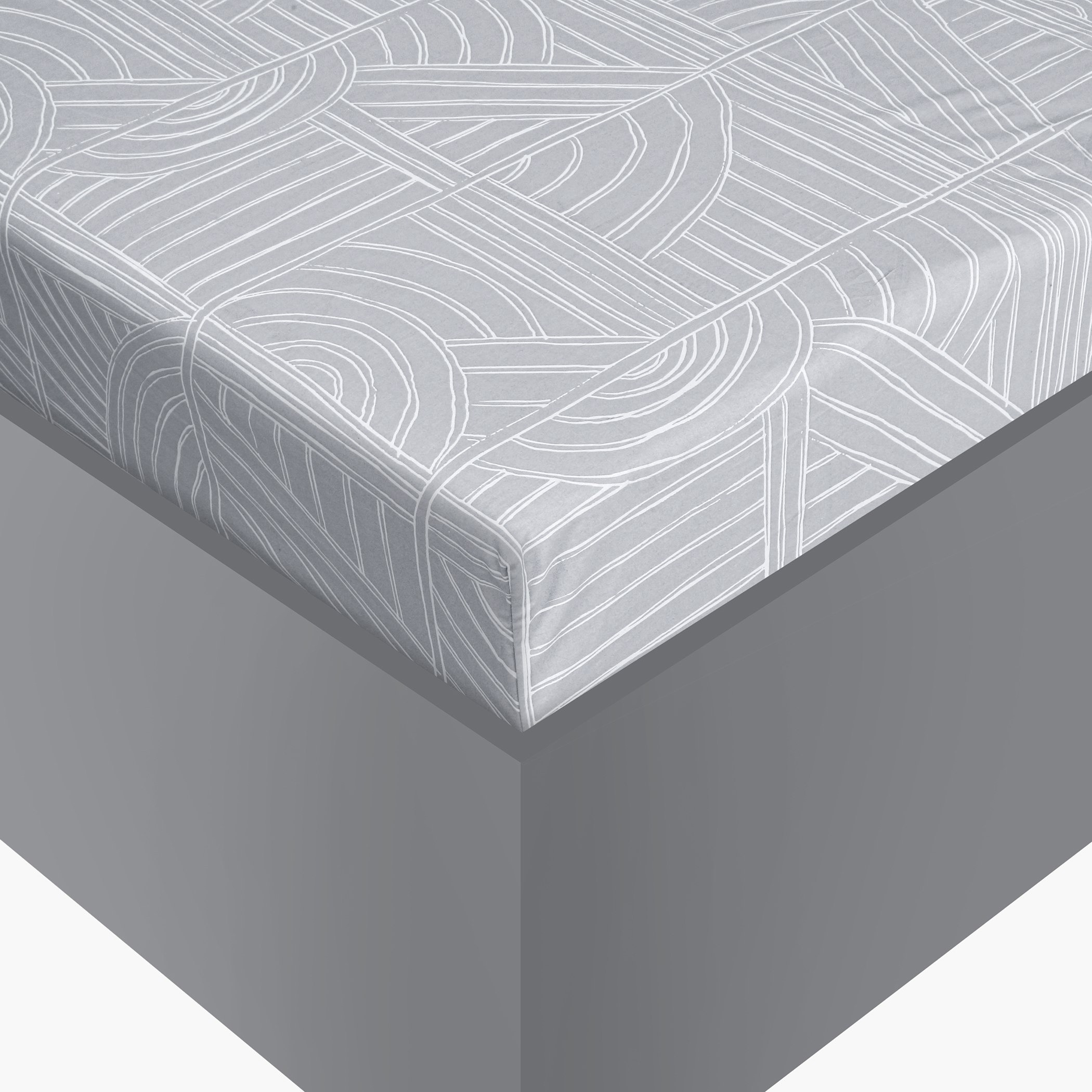 شرشف مطاطي كوين قطن 124 خيط بطبعات تيلافي من أورورا -150x200+25 سم-hbxhomeware-hbxbedroom-image-2