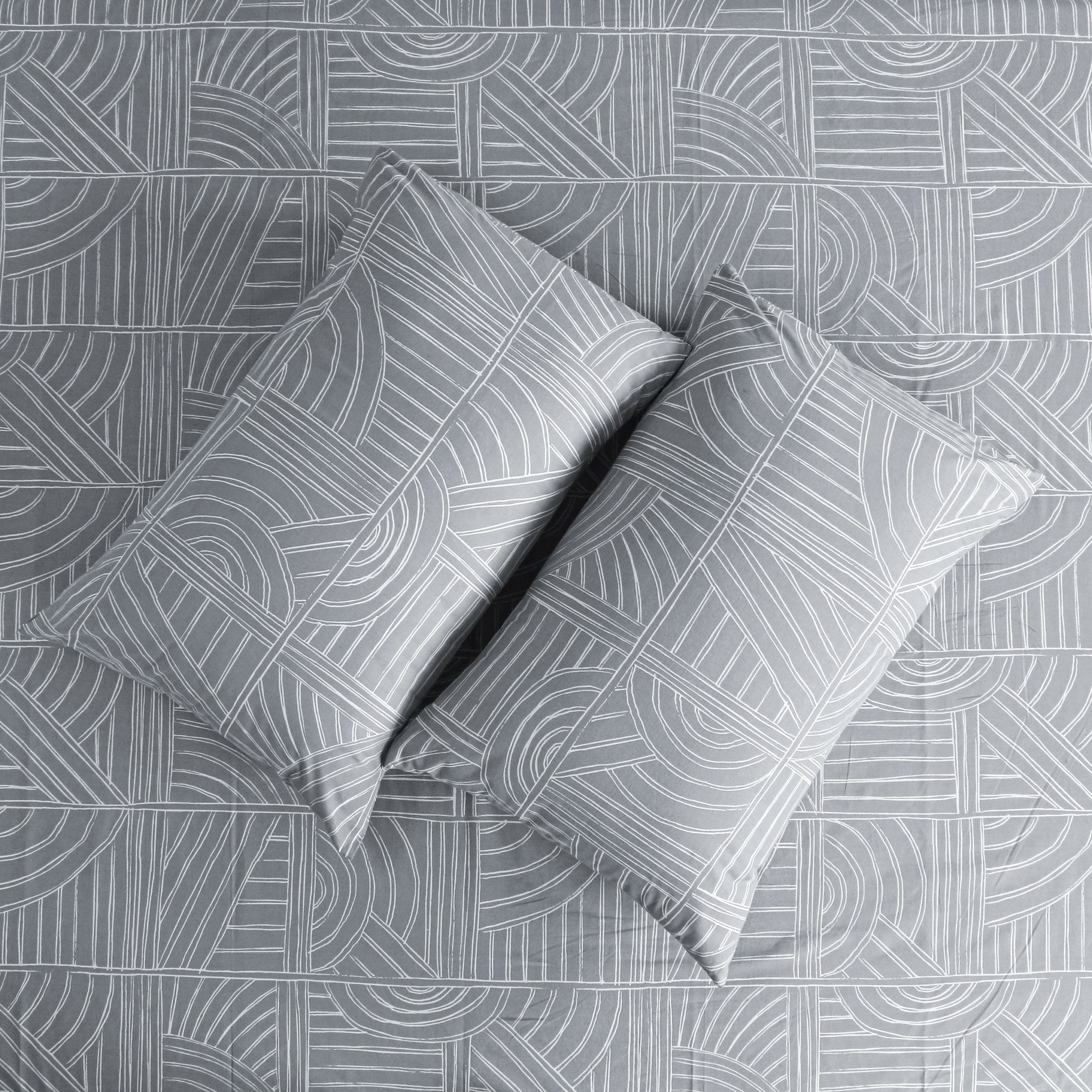 طقم أغطية وسائد قطن 124 خيط قطعتين بطبعات تيلافي من أورورا - 50x75 سم-hbxhomeware-hbxbedroom-image-2