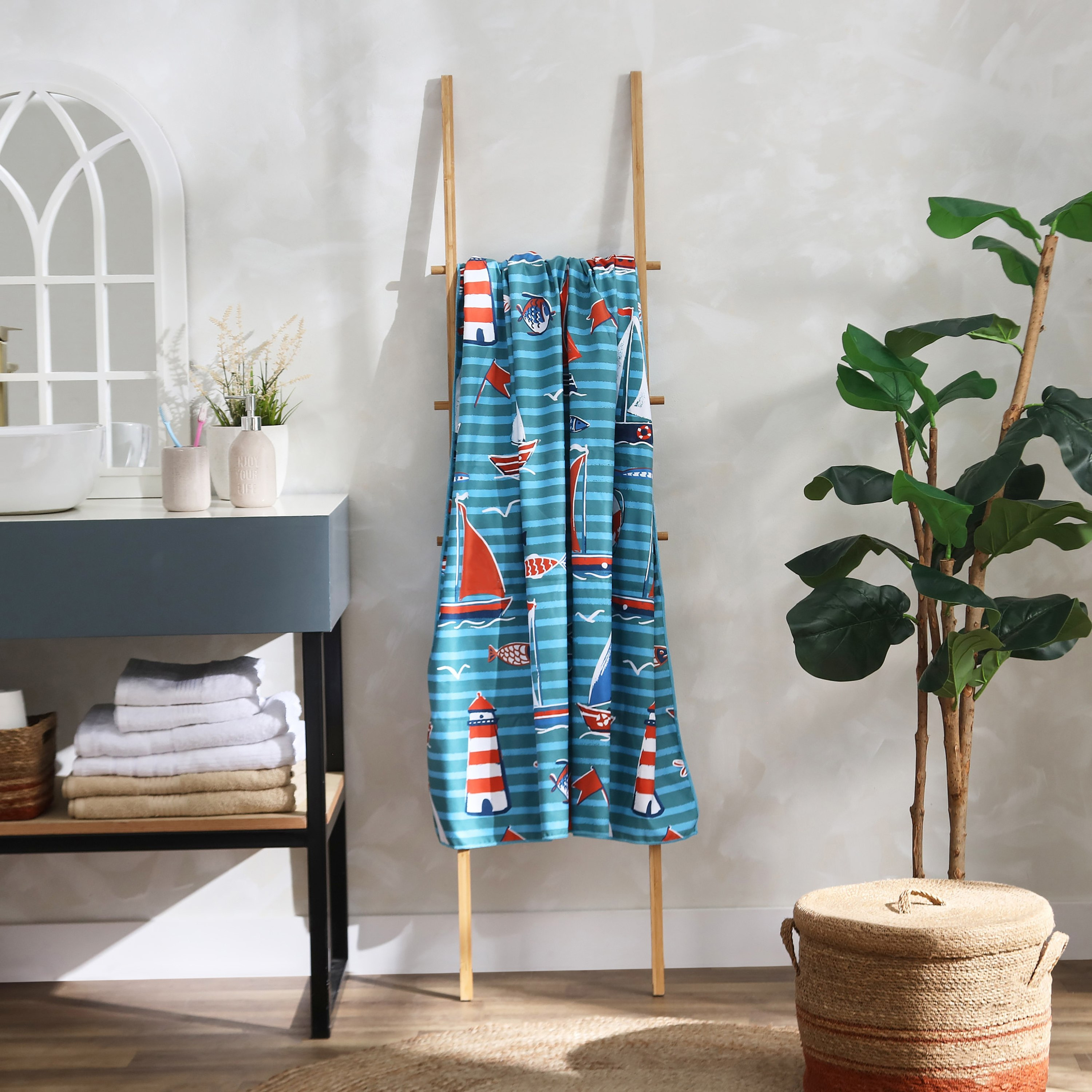 منشفة شاطئ بطبعات رقمية من سيل - 110x170 سم-hbxbathroom-bathroomtextiles-image-6