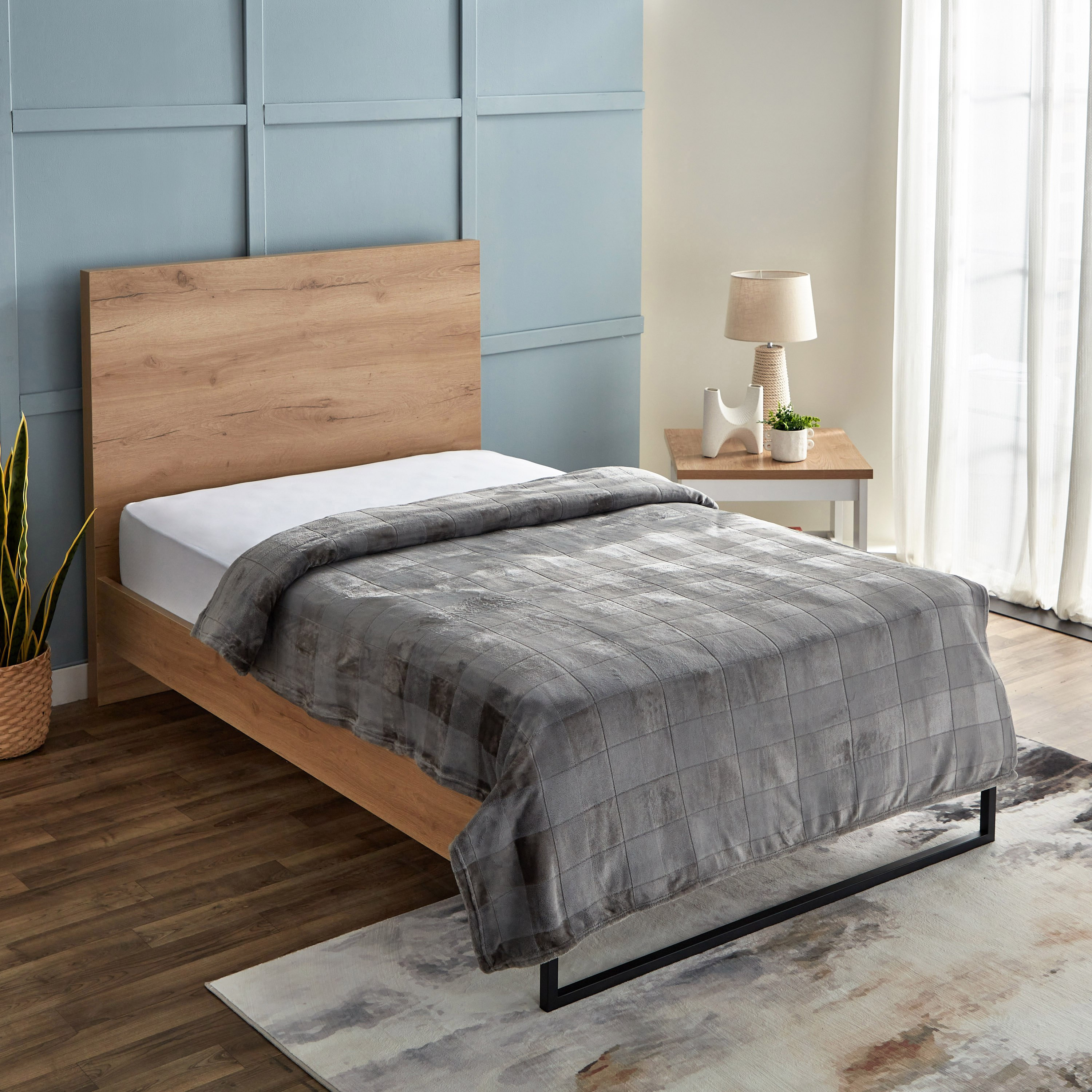 بطانية جاكارد كاروهات توين طبقة واحدة من ليور - 150x200 سم-hbxhomeware-hbxbedroom-image-1