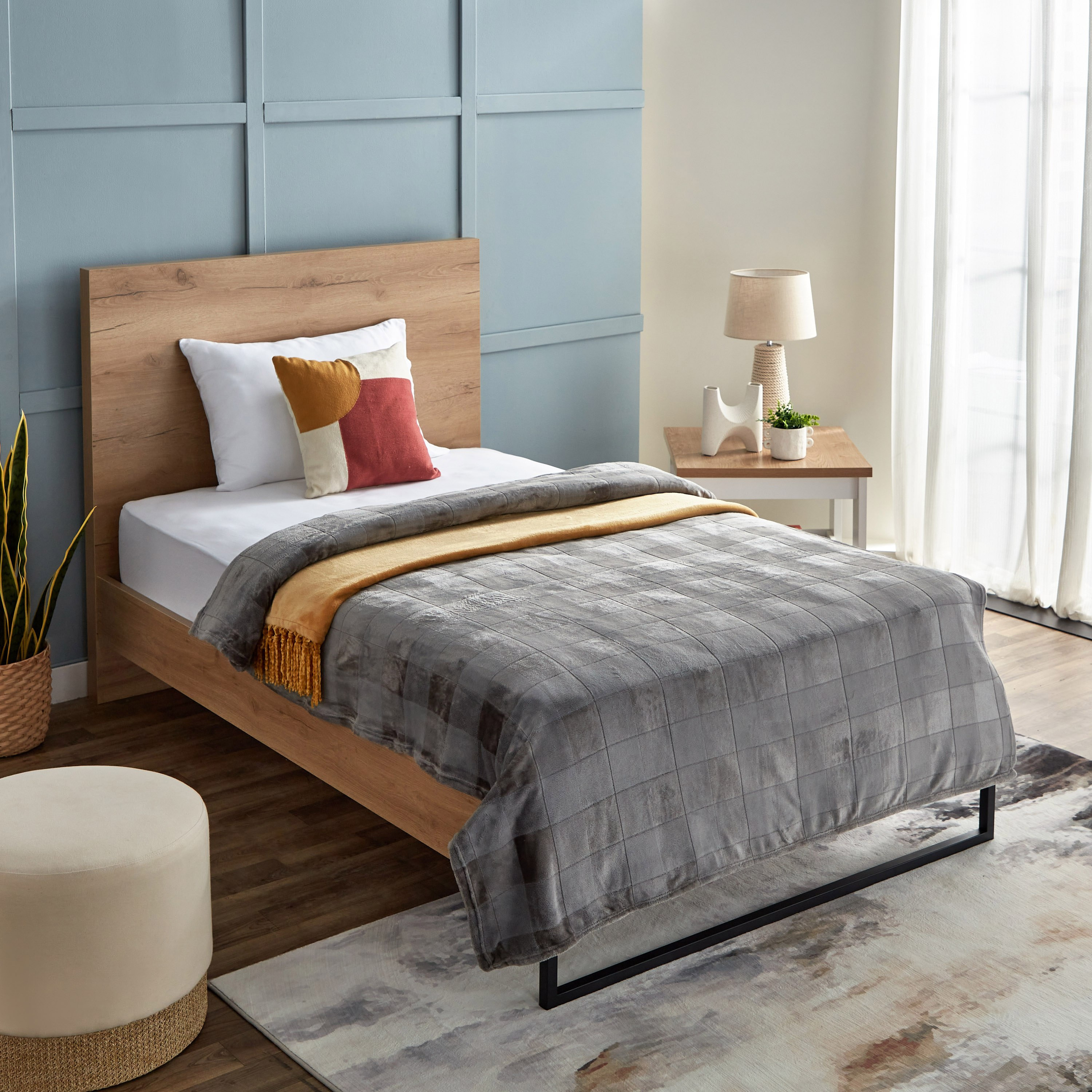 بطانية جاكارد كاروهات توين طبقة واحدة من ليور - 150x200 سم-hbxhomeware-hbxbedroom-image-6