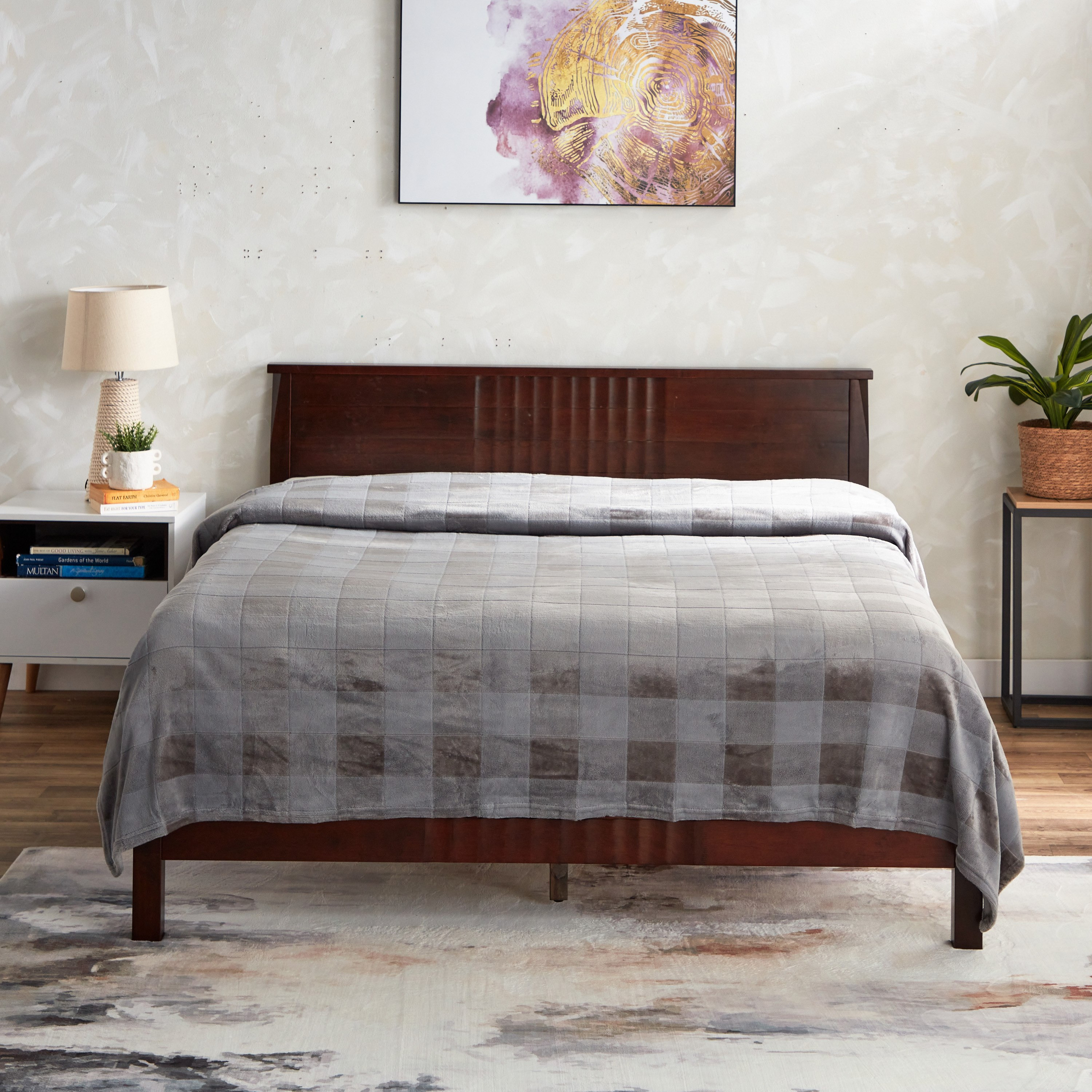 بطانية كوين كاروهات طبقة واحدة من ليور - 200x220 سم-hbxhomeware-hbxbedroom-image-2