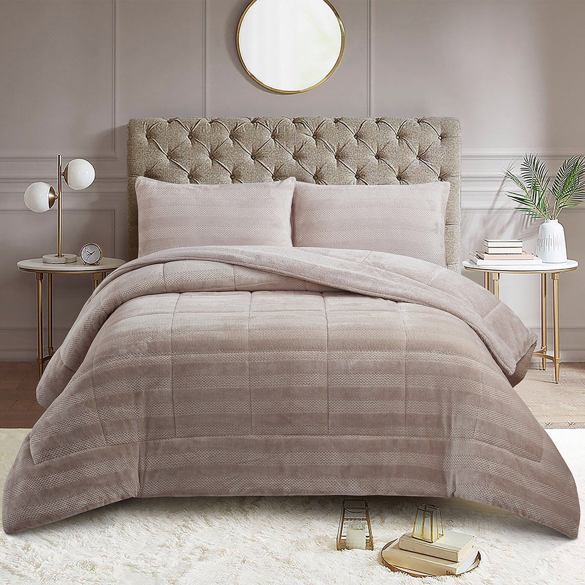 طقم لحاف كينج فلانيل منسوج 3 قطع من برن - 220x240 سم-hbxhomeware-hbxdecorandfurnishings-image-2