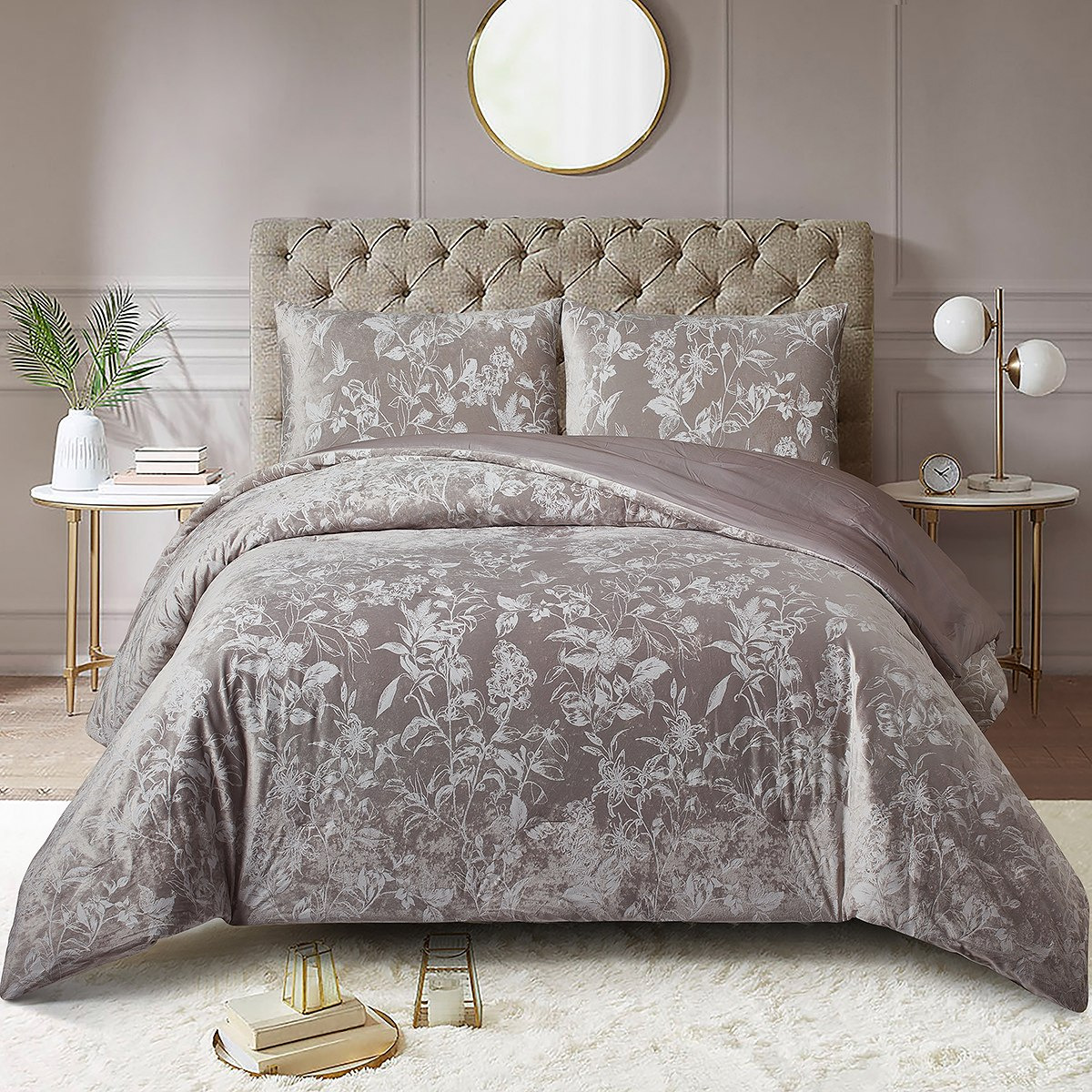طقم لحاف كينج مخملي منقوش 3 قطع من نيفيس - 220x240 سم-hbxhomeware-hbxdecorandfurnishings-image-2