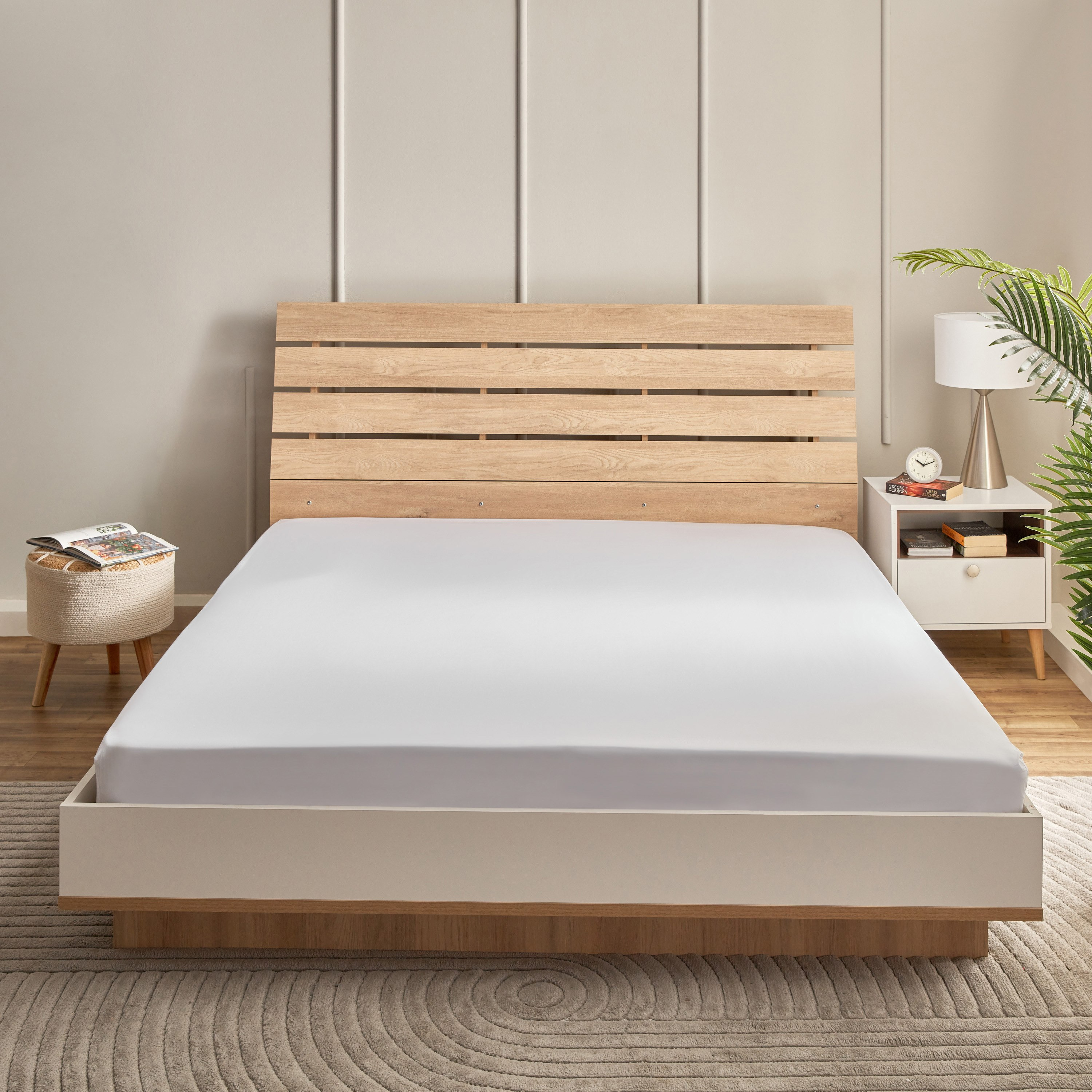 شرشف مطاطي جيتا سوبر كينج قطن بيراكل جراند أفوردابلز من وايت هيفن - 200x200+33 سم-hbxhomeware-hbxbedroom-image-2