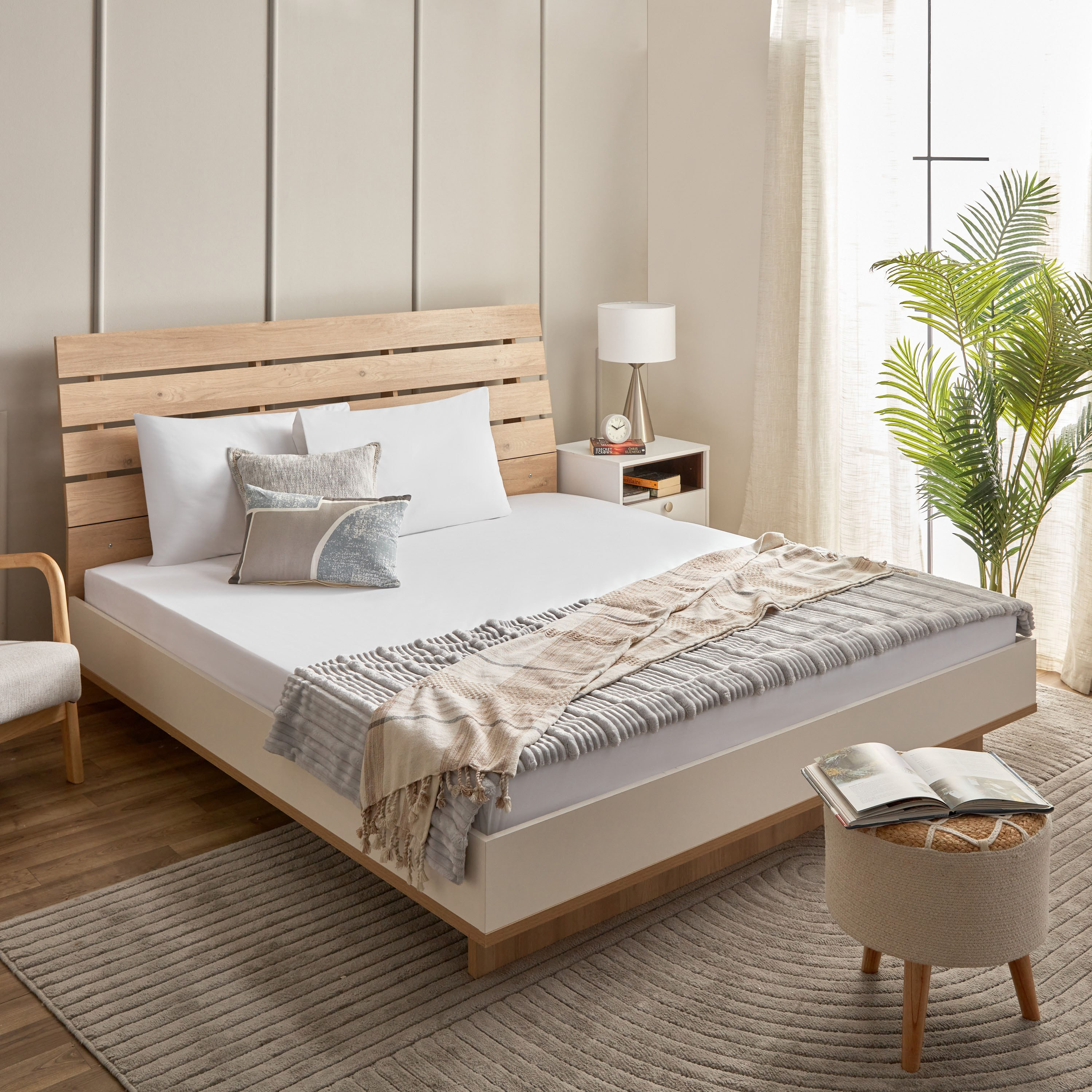 طقم 2 غطاء وسادة قطن بيركال بعدد خيوط 200 من وايت هافن - 50x75 سم-hbxhomeware-hbxbedroom-image-7