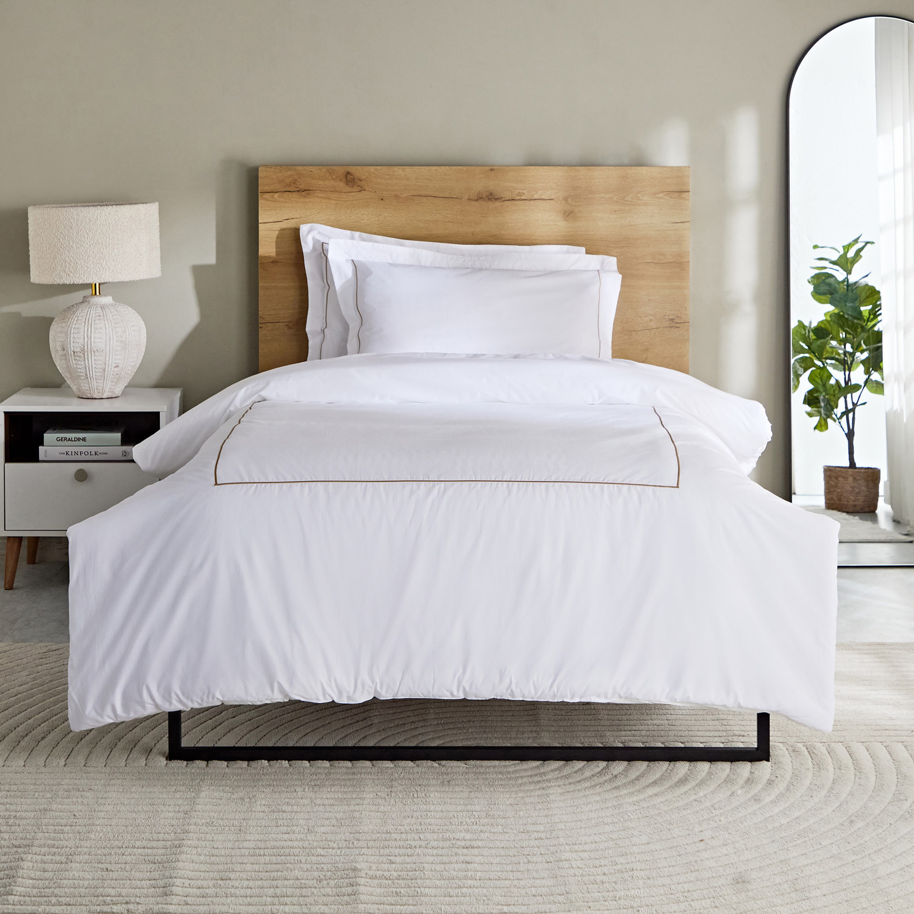 White Haven Bilbao 3-Piece Cotton Twin Comforter Set - 160x220 cm-hbxkidsandyouth-beddingandfurnishings-comfortersets-image-2