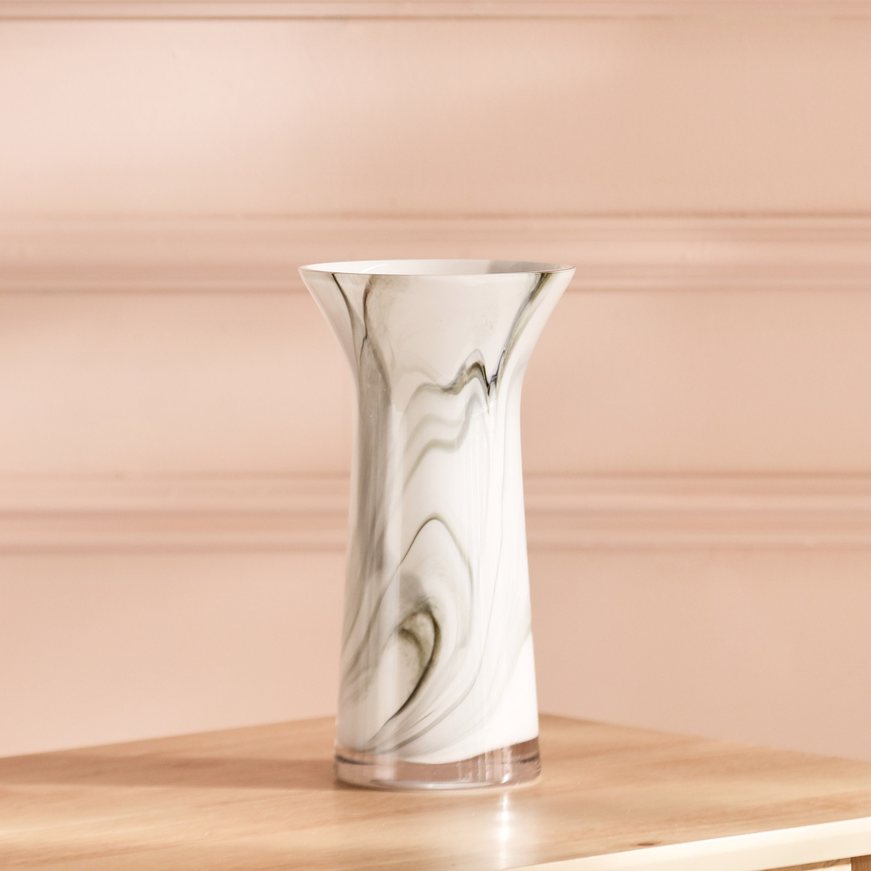 مزهرية زجاج بملمس رخام من دين - 12x23 سم-hbxbedroom-decorandaccessories-vases-image-2