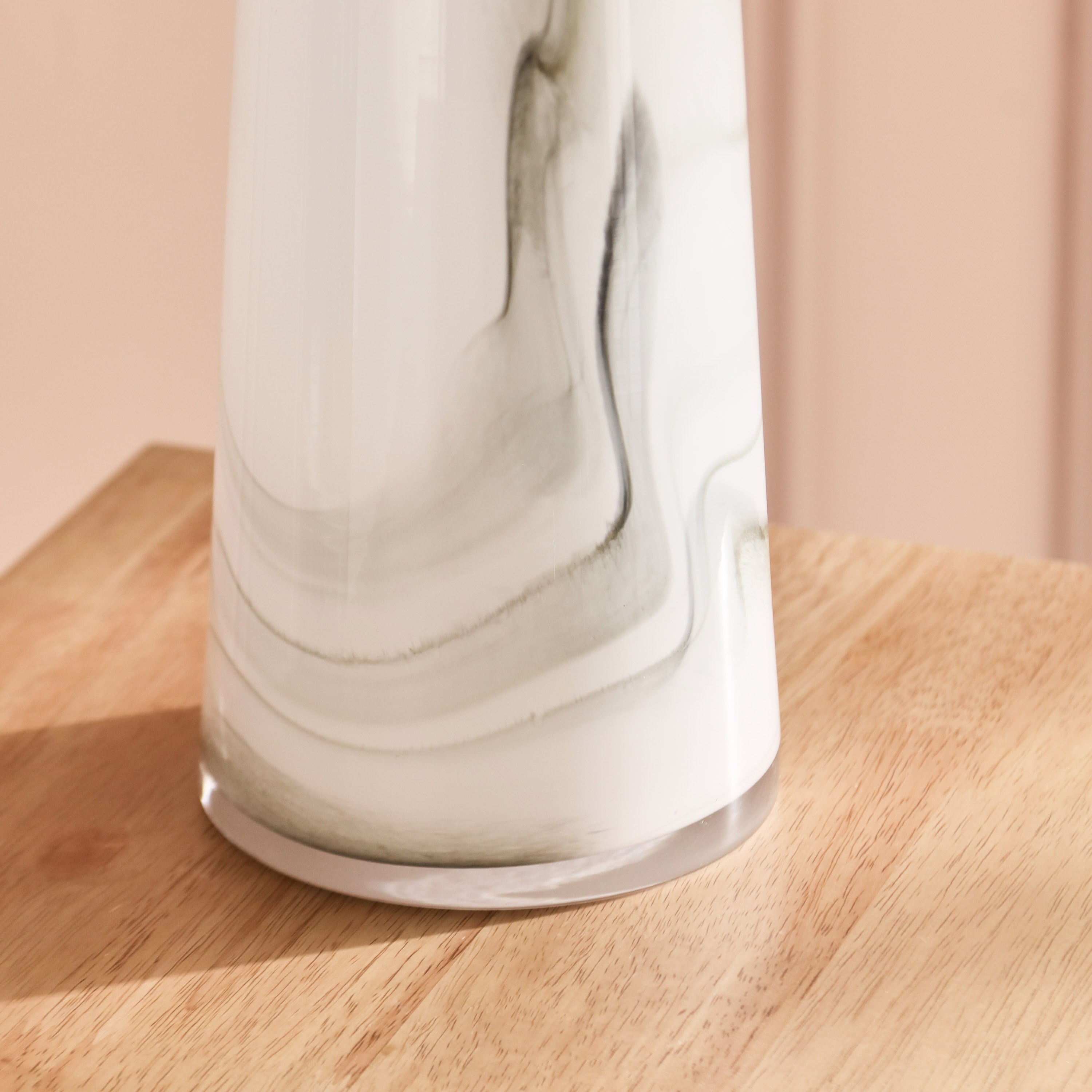 Den Milky Glass with Marble Texture Vase - 18x33 cm-hbxbedroom-decorandaccessories-vases-image-4