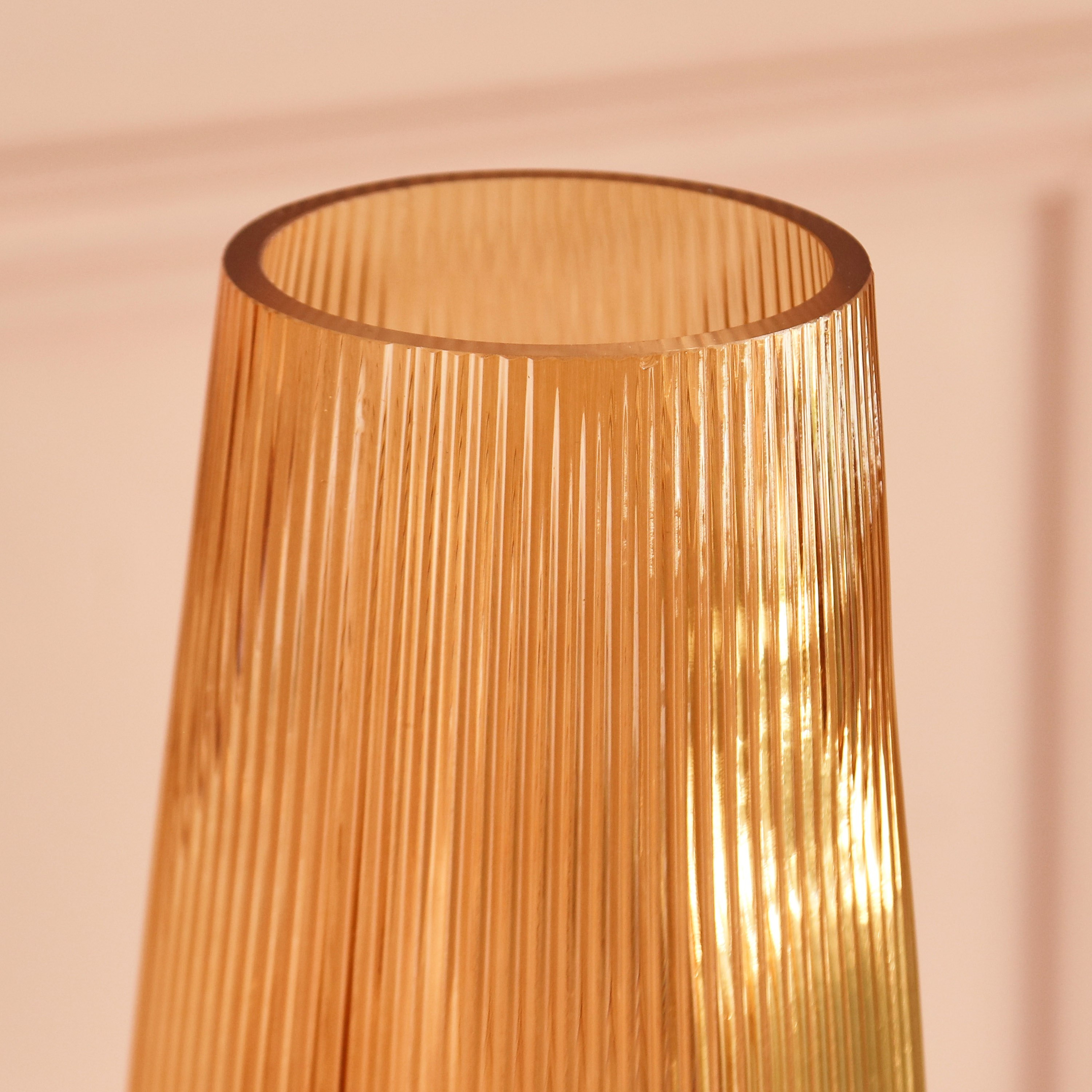 مزهرية زجاجية ملونة من دين - 14x14x24.5×18 سم-hbxbedroom-decorandaccessories-vases-image-3