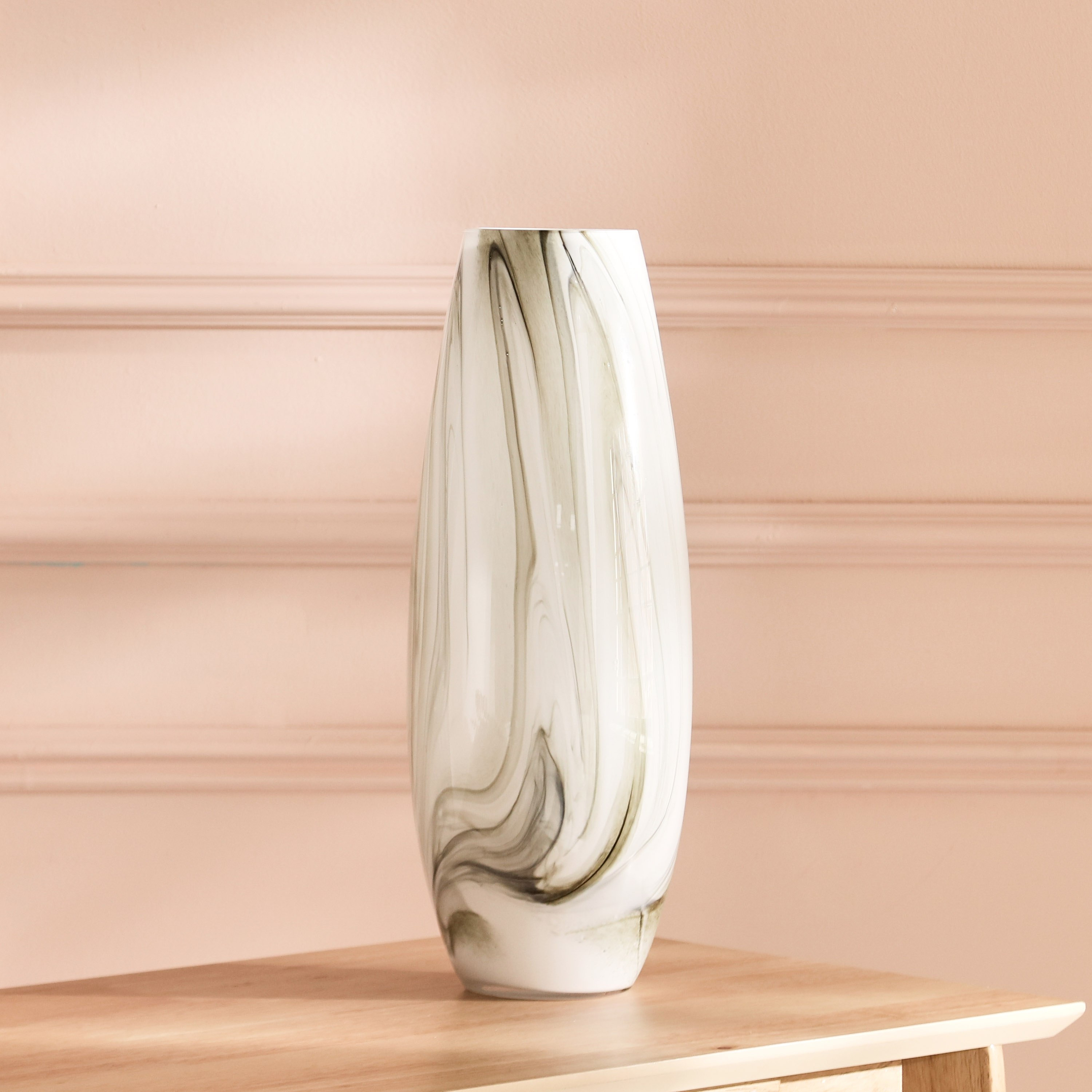 Den Milky Glass with Marble Texture Vase - 15x40 cm-hbxbedroom-decorandaccessories-vases-image-2
