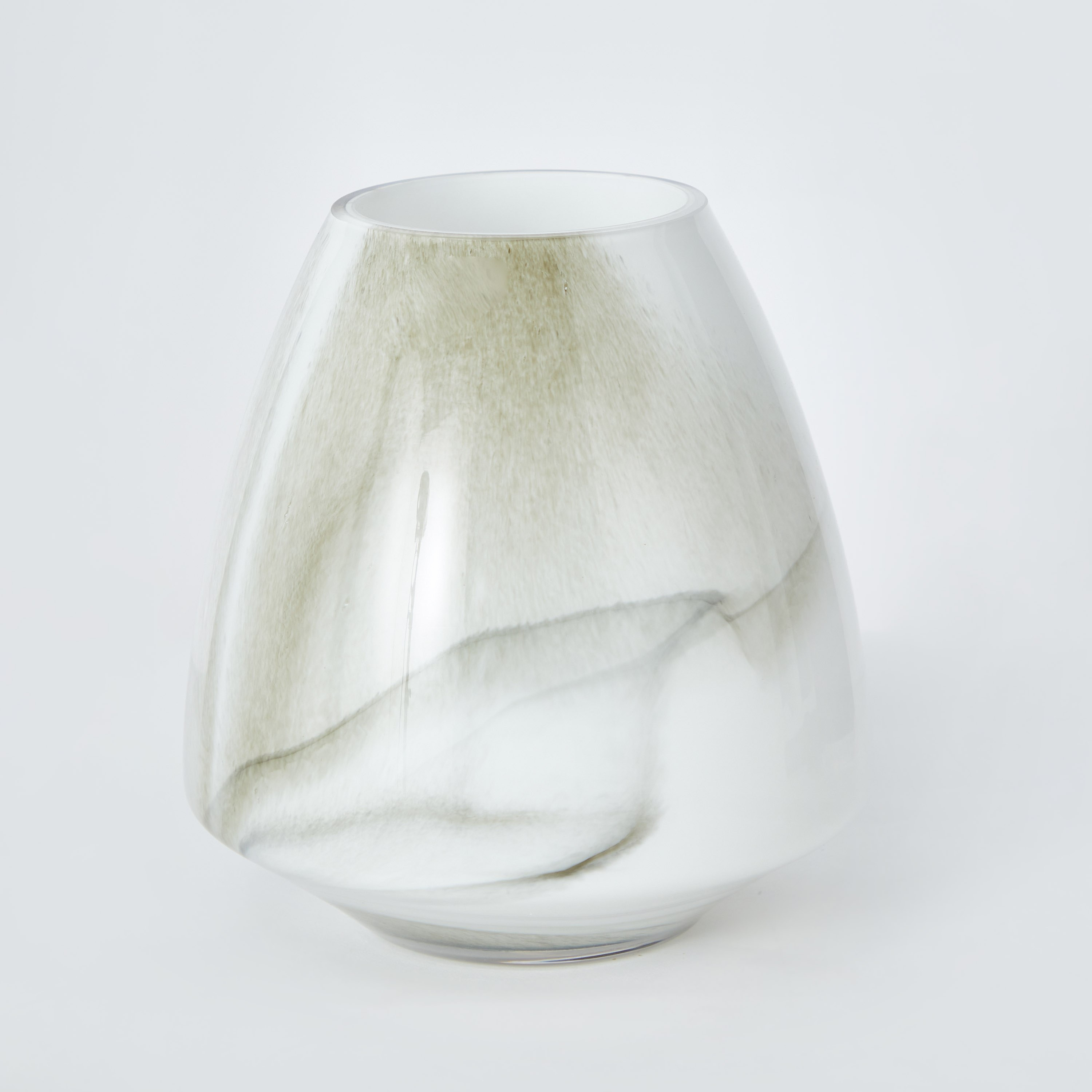 مزهرية زجاج بملمس رخامي من دين - 20x21 سم-hbxbedroom-decorandaccessories-vases-image-6