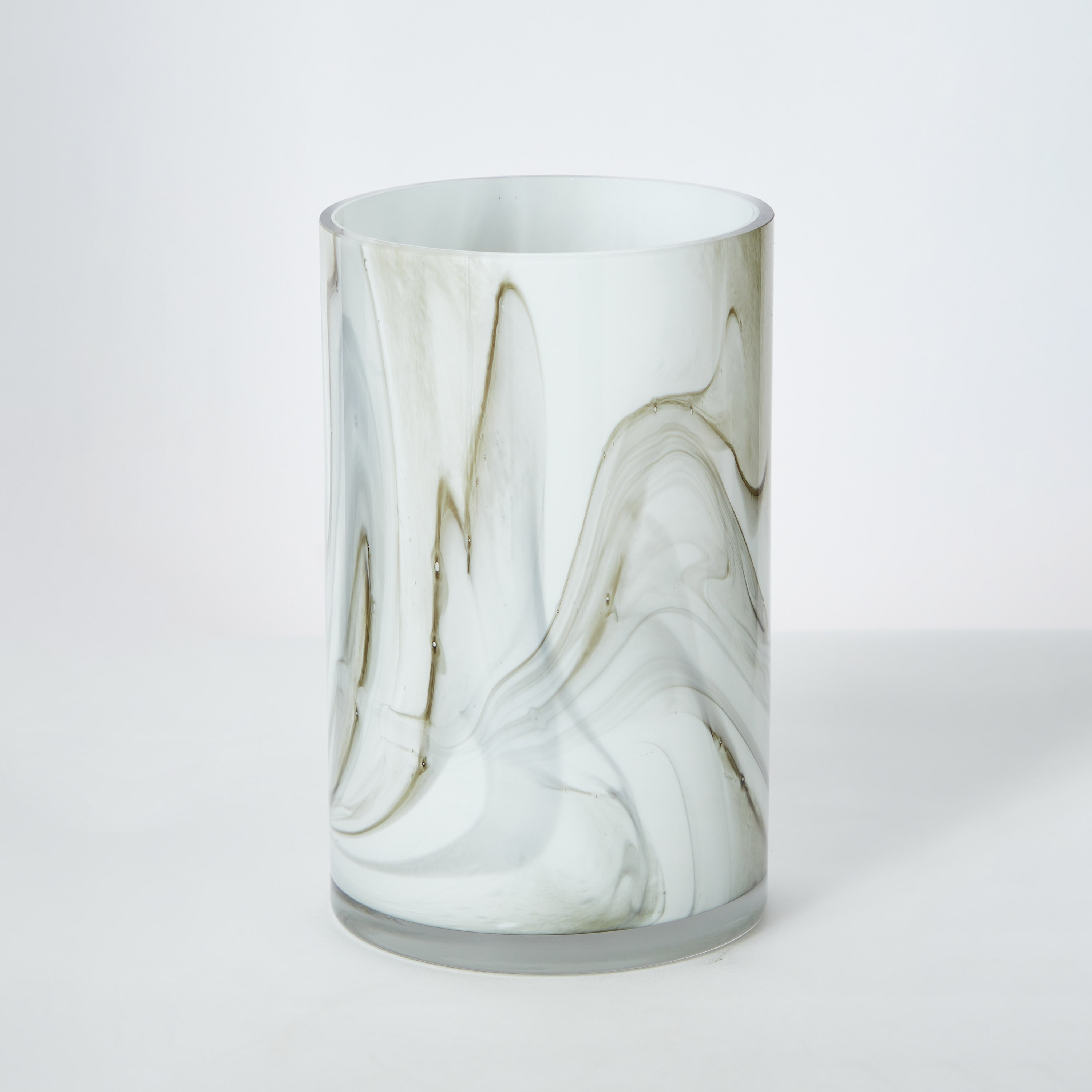 مزهرية زجاج بملمس رخامي بارز من دين - 12.5x20 سم-hbxbedroom-decorandaccessories-vases-image-6