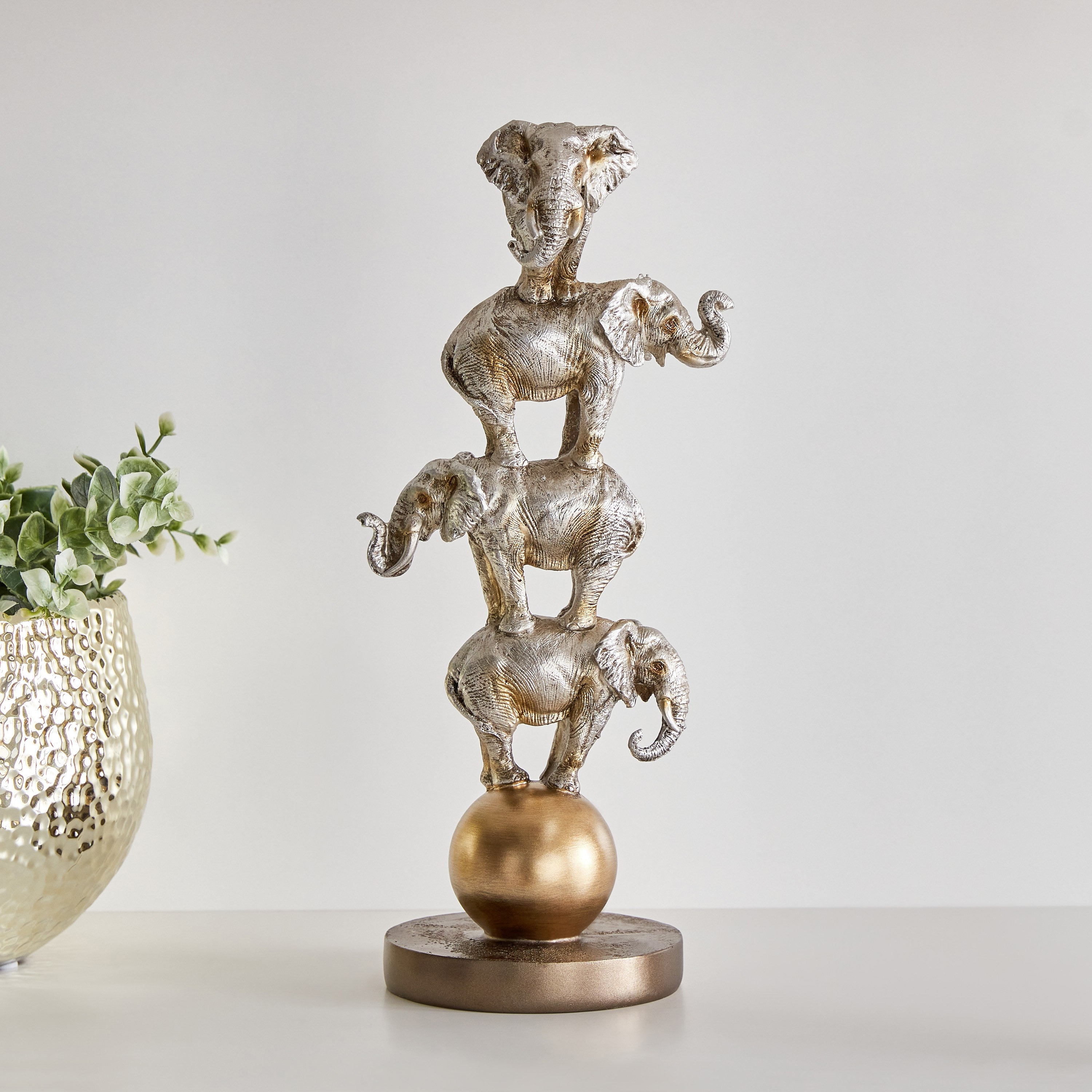 قطعة ديكور أفيال من بليست - 13.1x11.1x30.9 سم-hbxhomeware-homedecor-figurinesandornaments-image-1