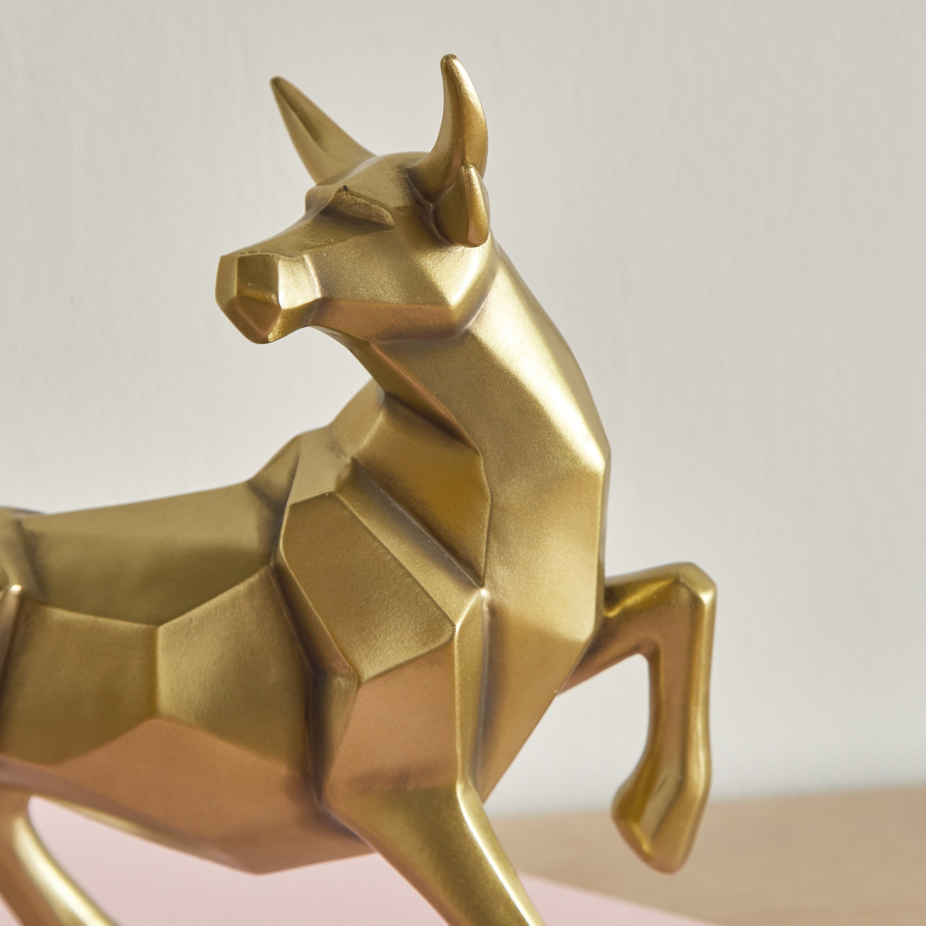 Blest Polyresin Graphic Bull Figurine - 26x9.3x24.3 cm-hbxhomeware-homedecor-figurinesandornaments-image-3