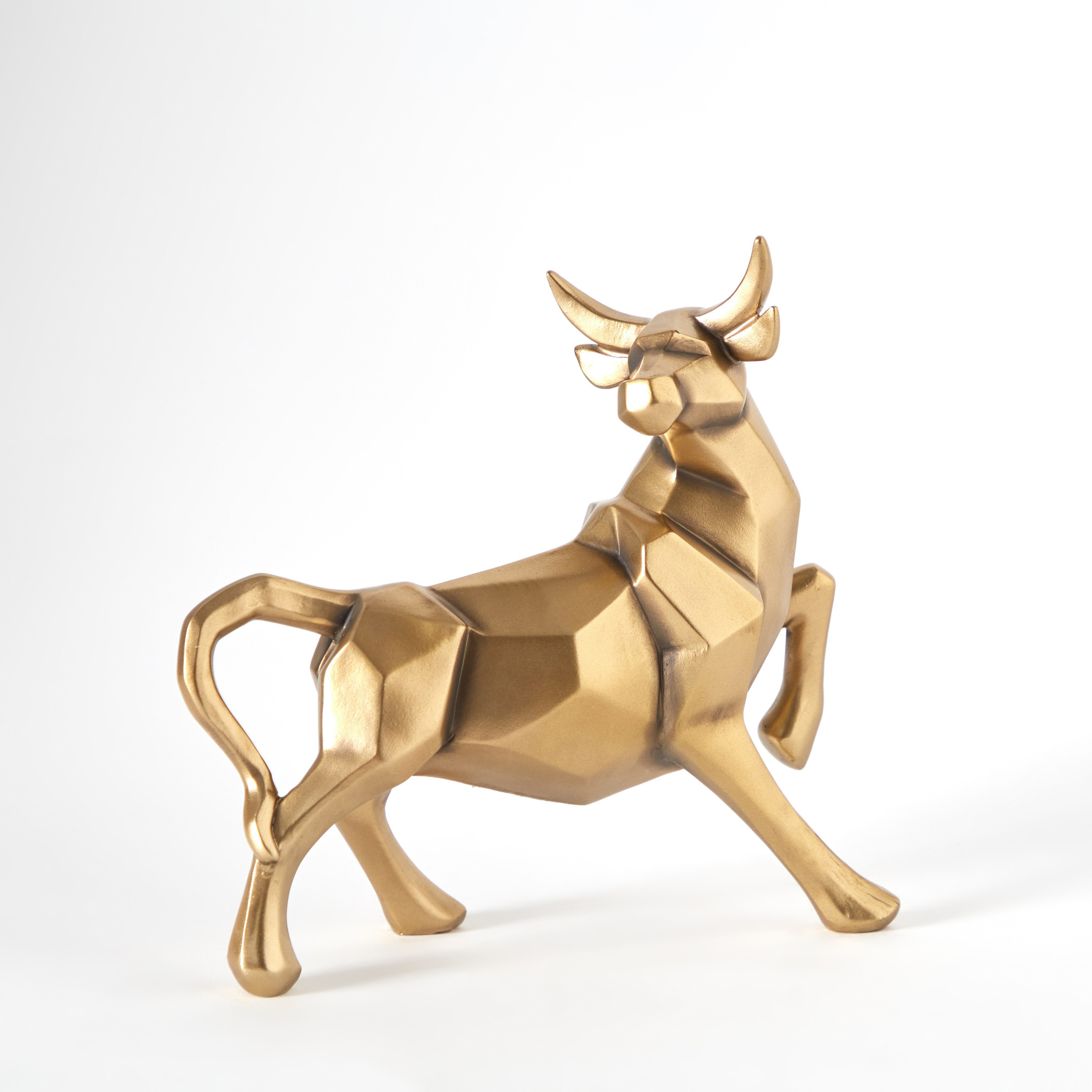 Blest Polyresin Graphic Bull Figurine - 26x9.3x24.3 cm-hbxhomeware-homedecor-figurinesandornaments-image-5