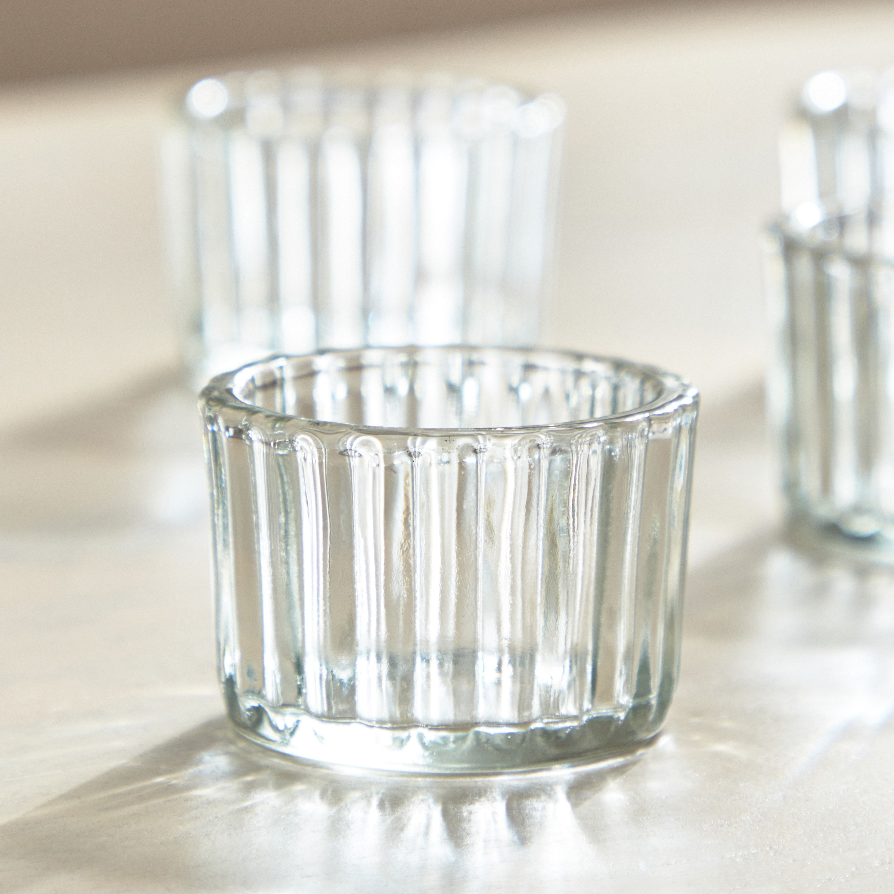 Tria Clear 4-Piece Tealight Holder Set - 5.5x4 cm-PROMO_HB_AE_B2G2_011025-image-3