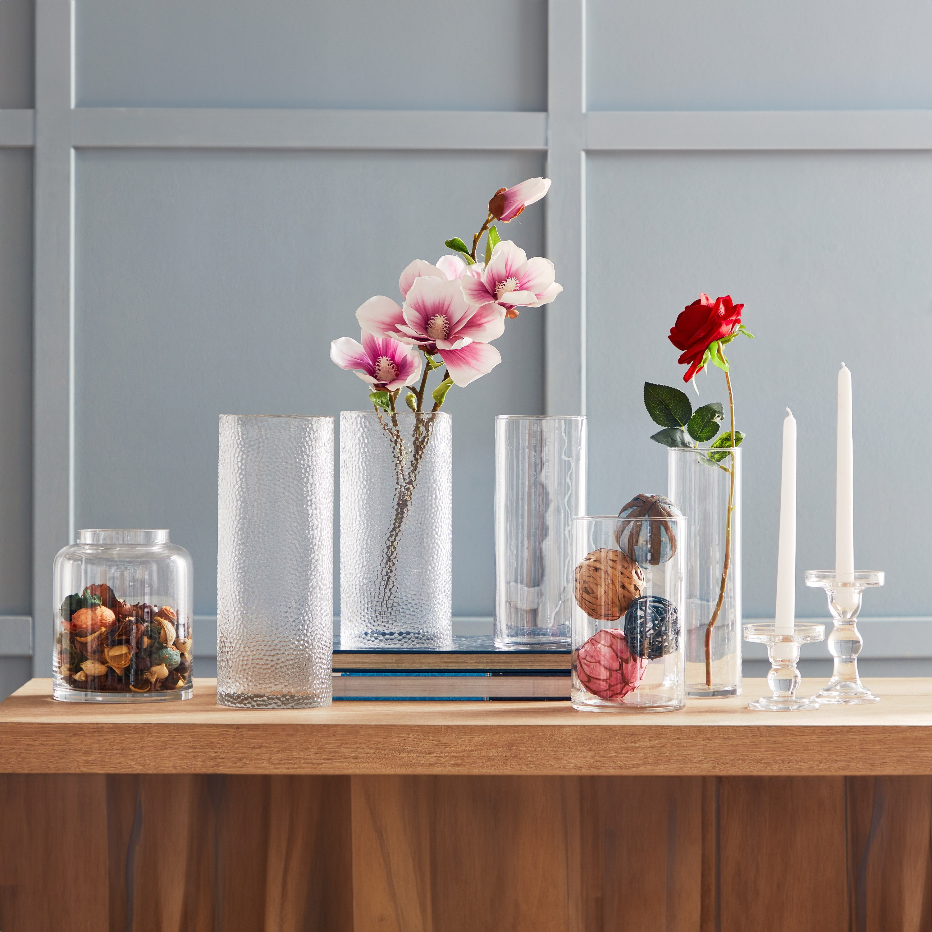 مزهرية عصرية زجاج شفاف من برايت - 10x26 سم-hbxbedroom-decorandaccessories-vases-image-6