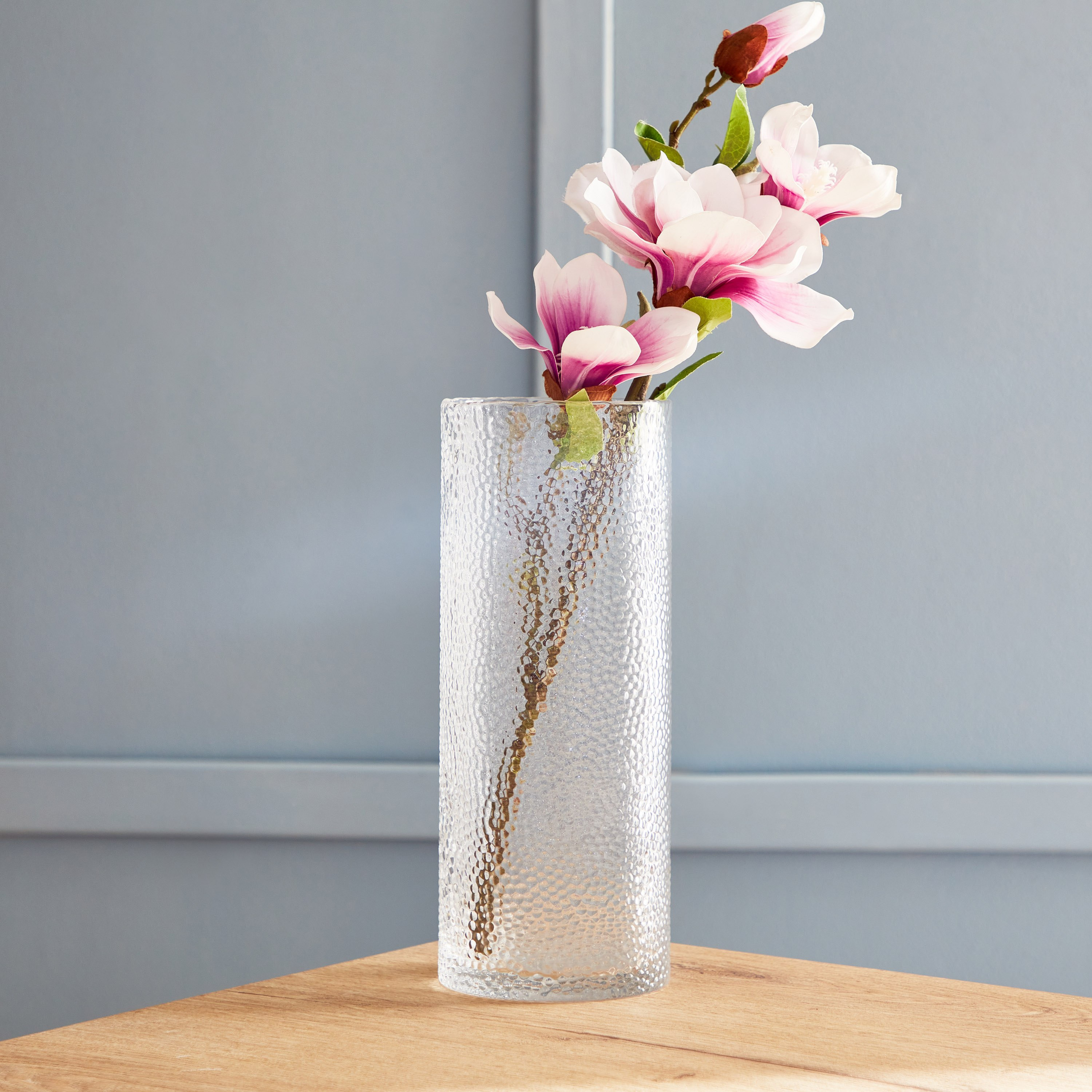 مزهرية زجاج بارز الملمس من برايت - 12x30×18 سم-hbxbedroom-decorandaccessories-vases-image-1