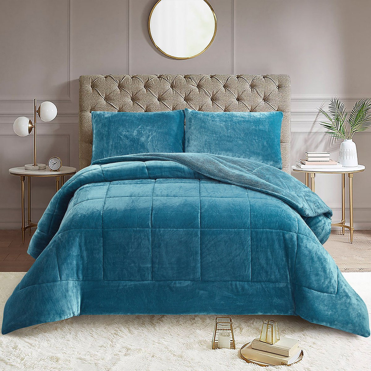 Nariko Solid Flannel 3-Piece King Comforter Set - 220x240 cm-PROMO_HB_AE_B1G1_250925-image-2