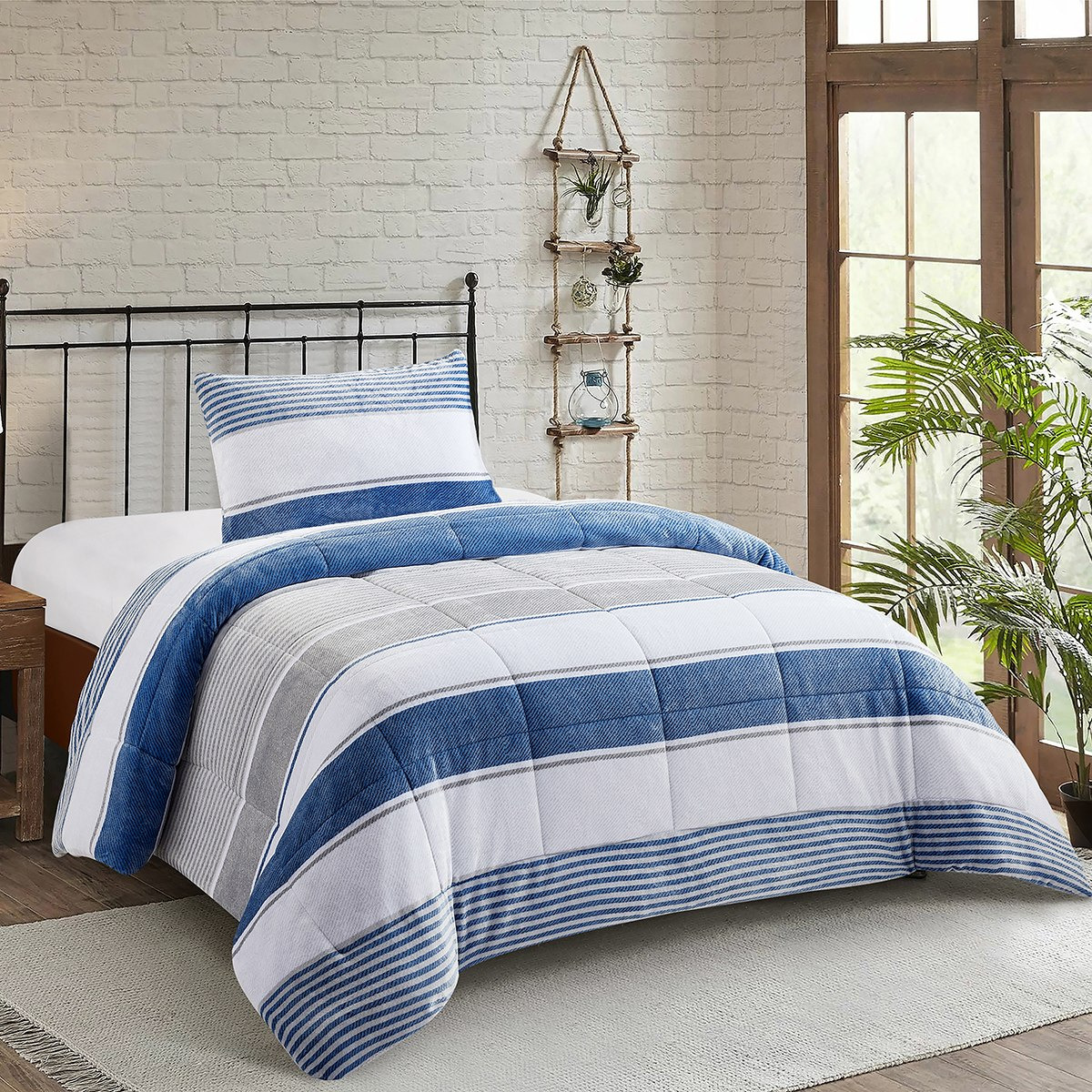 طقم لحاف فلانيل كينج قطعتين بطبعات من بيلفي جيني - 150x220 سم-hbxkidsandyouth-beddingandfurnishings-comfortersets-image-1