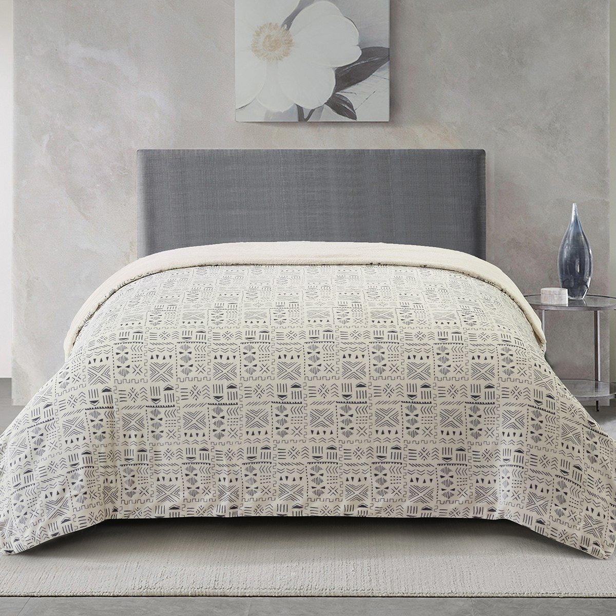 بطانية فلانيل شيربا بحجم مزدوج وطبعات من براكستون أولفين - 150x200 سم-hbxhomeware-hbxbedroom-image-2