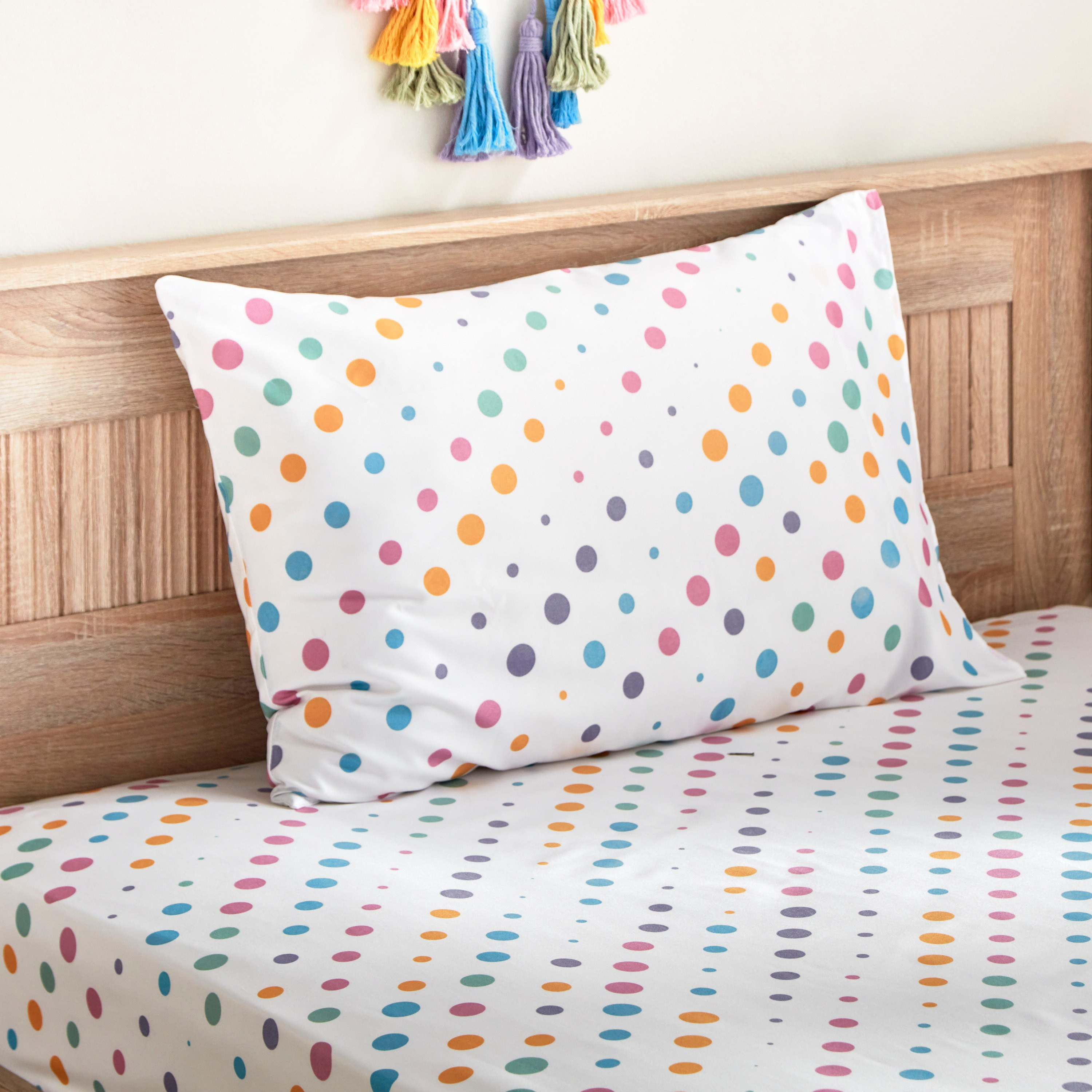 شرشف سرير مسطح مع غطاء وسادة ميكروفايبر من نورا - 160x240 سم-hbxhomeware-hbxkidsandyouth-image-4