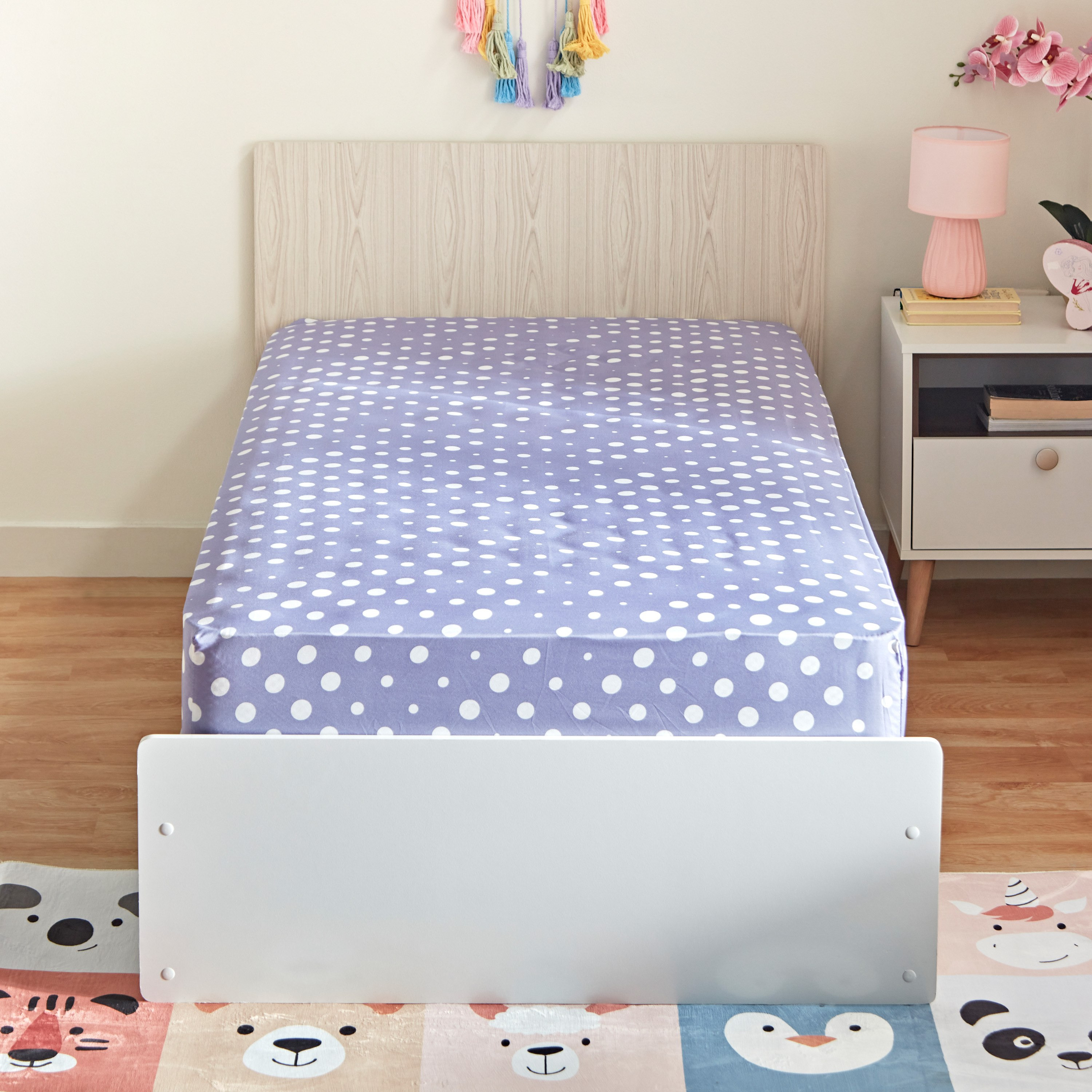 شرشف مطاطي فردي من الألياف الدقيقة من نورا - 90x190+25 سم-hbxhomeware-bedding-fittedsheets-image-2
