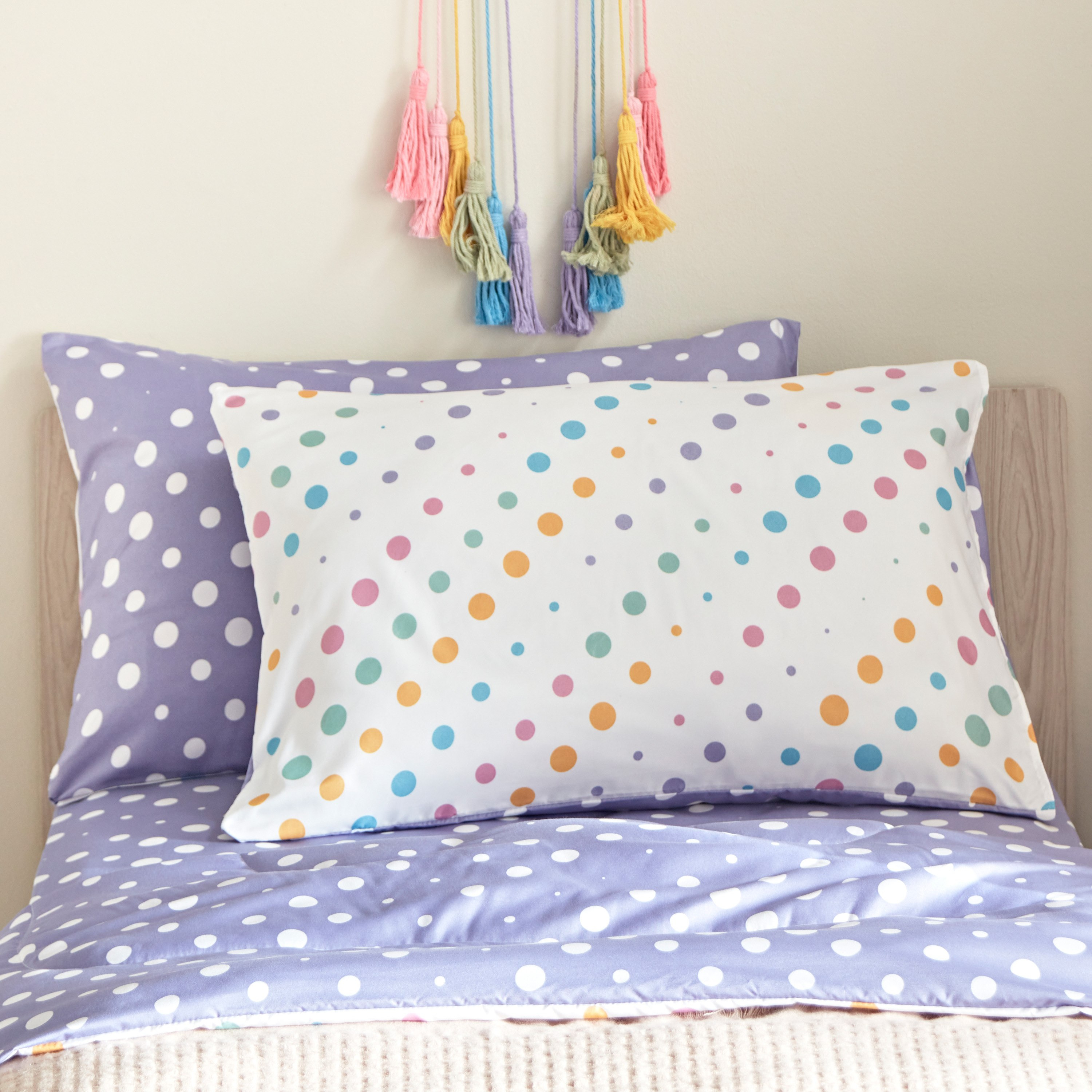 طقم غطاء وسادة منقط ألياف دقيقة قطعتين من نورا - 50x75 سم-hbxhomeware-hbxkidsandyouth-image-2