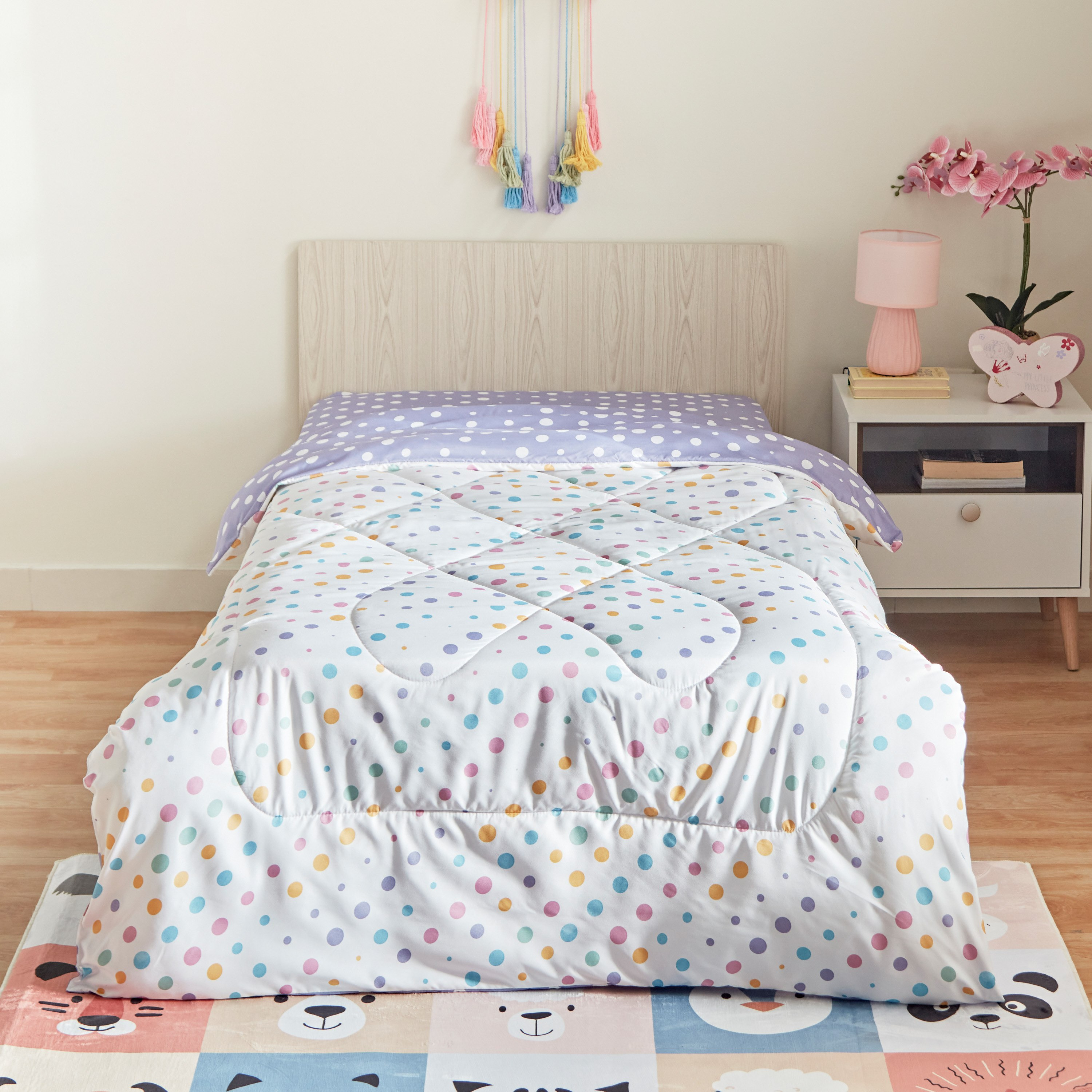 لحاف فردي ألياف دقيقة منقّط من نورا - 135x220 سم-hbxhomeware-hbxkidsandyouth-image-2