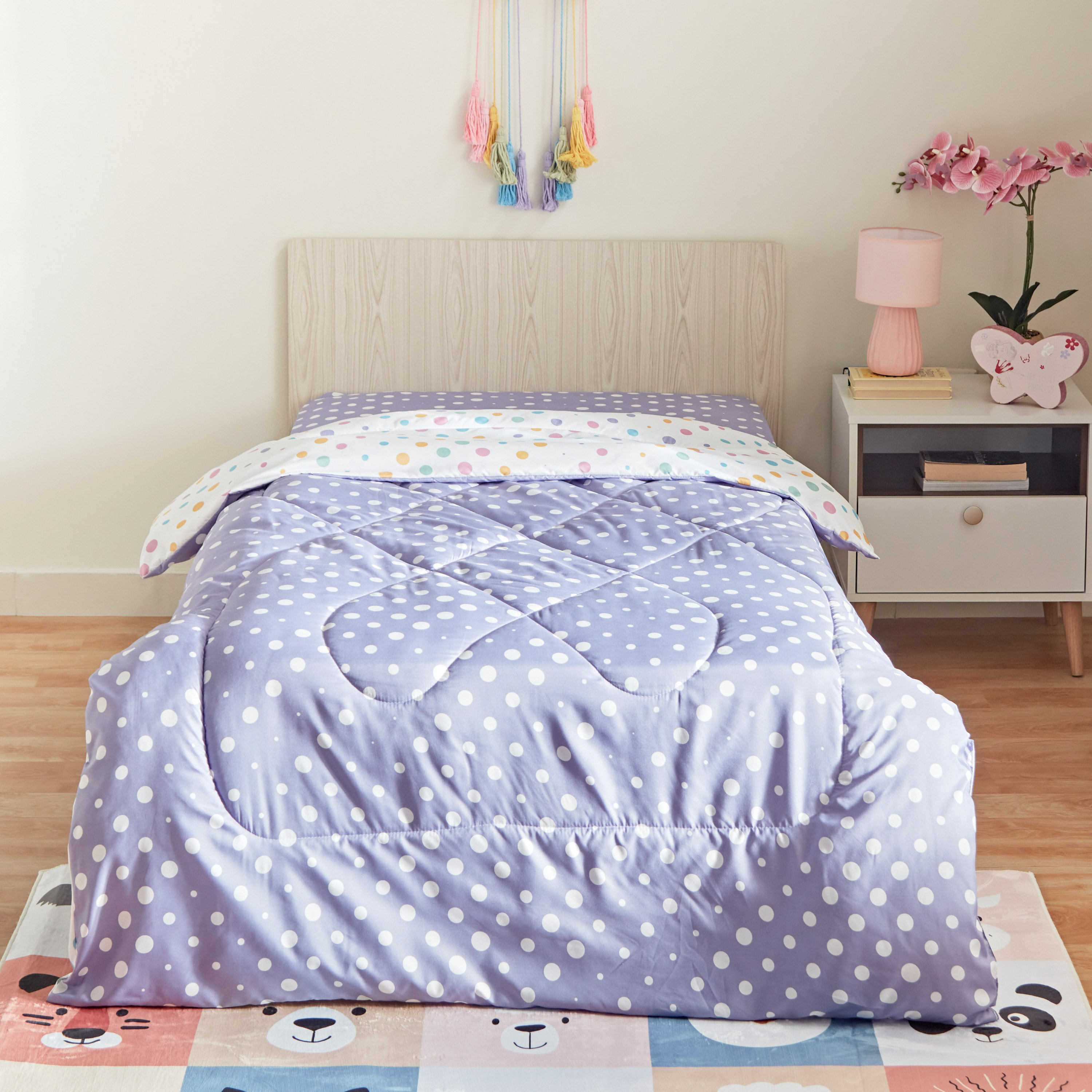 لحاف فردي ألياف دقيقة منقّط من نورا - 135x220 سم-hbxhomeware-hbxkidsandyouth-image-3