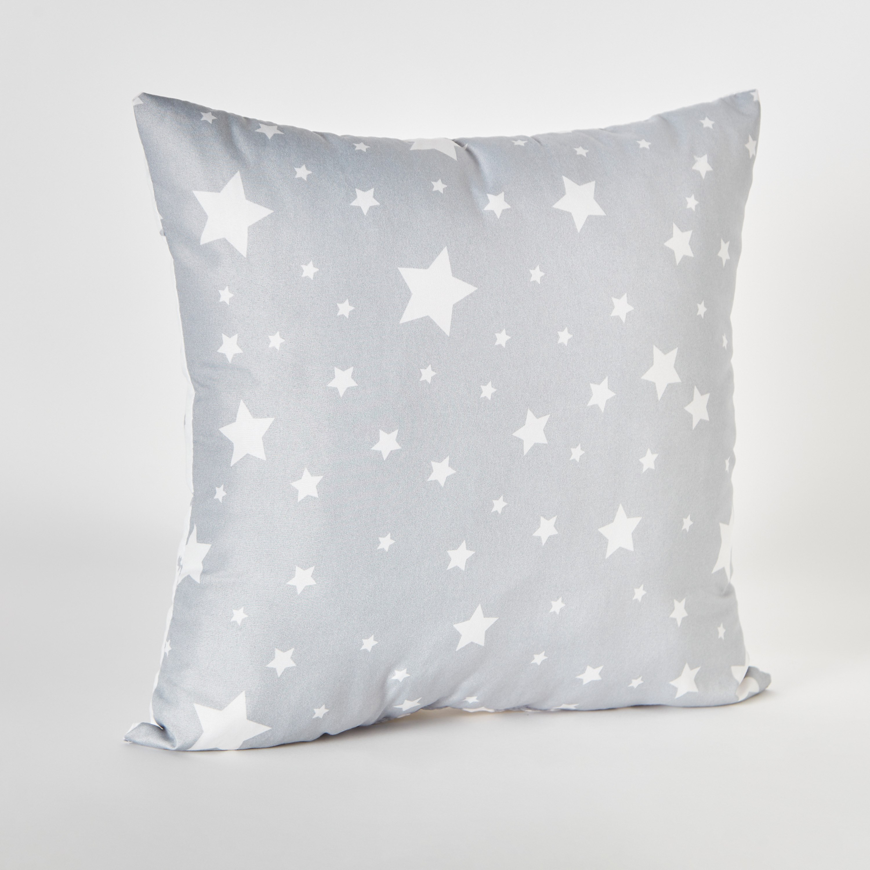 Grey and store white star cushion