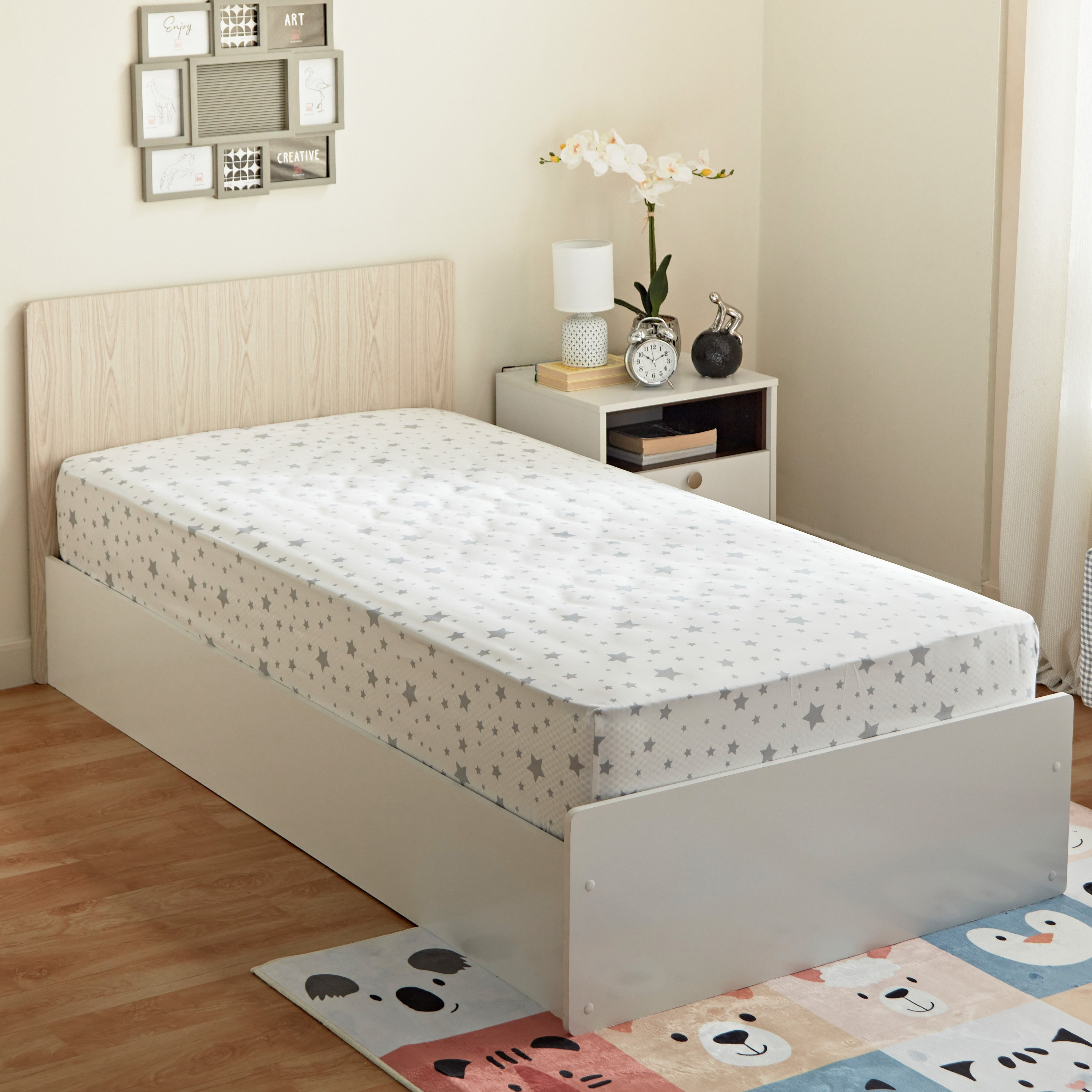 شرشف مطاطي فردي من الألياف الدقيقة من نورا - 90x190+25 سم-hbxhomeware-hbxkidsandyouth-image-2